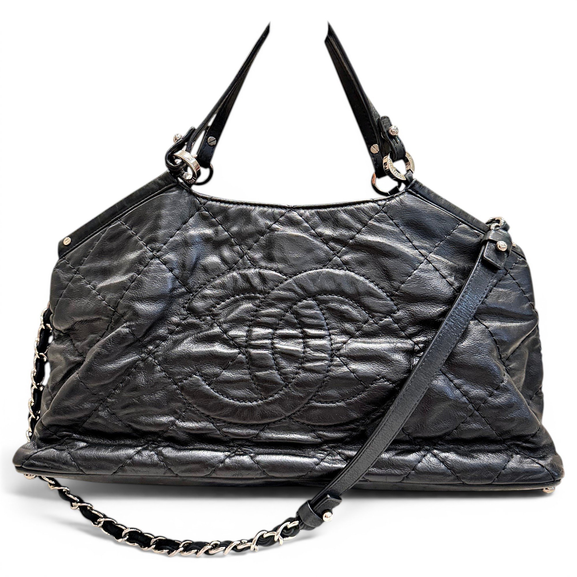 Vintage CC Chain leather handbag