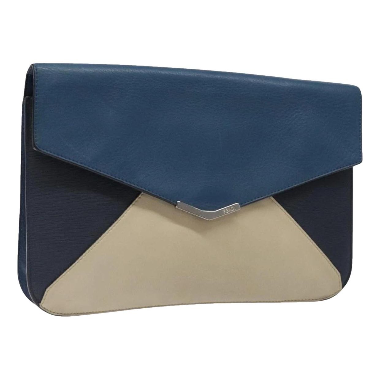 Leather clutch bag