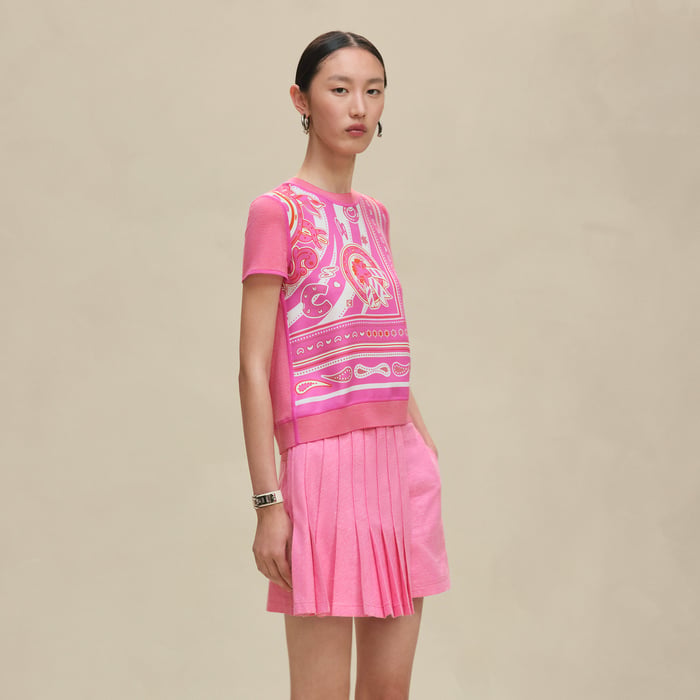 Rose Sakura "Candy Libris" Short-sleeve Twillaine Sweater