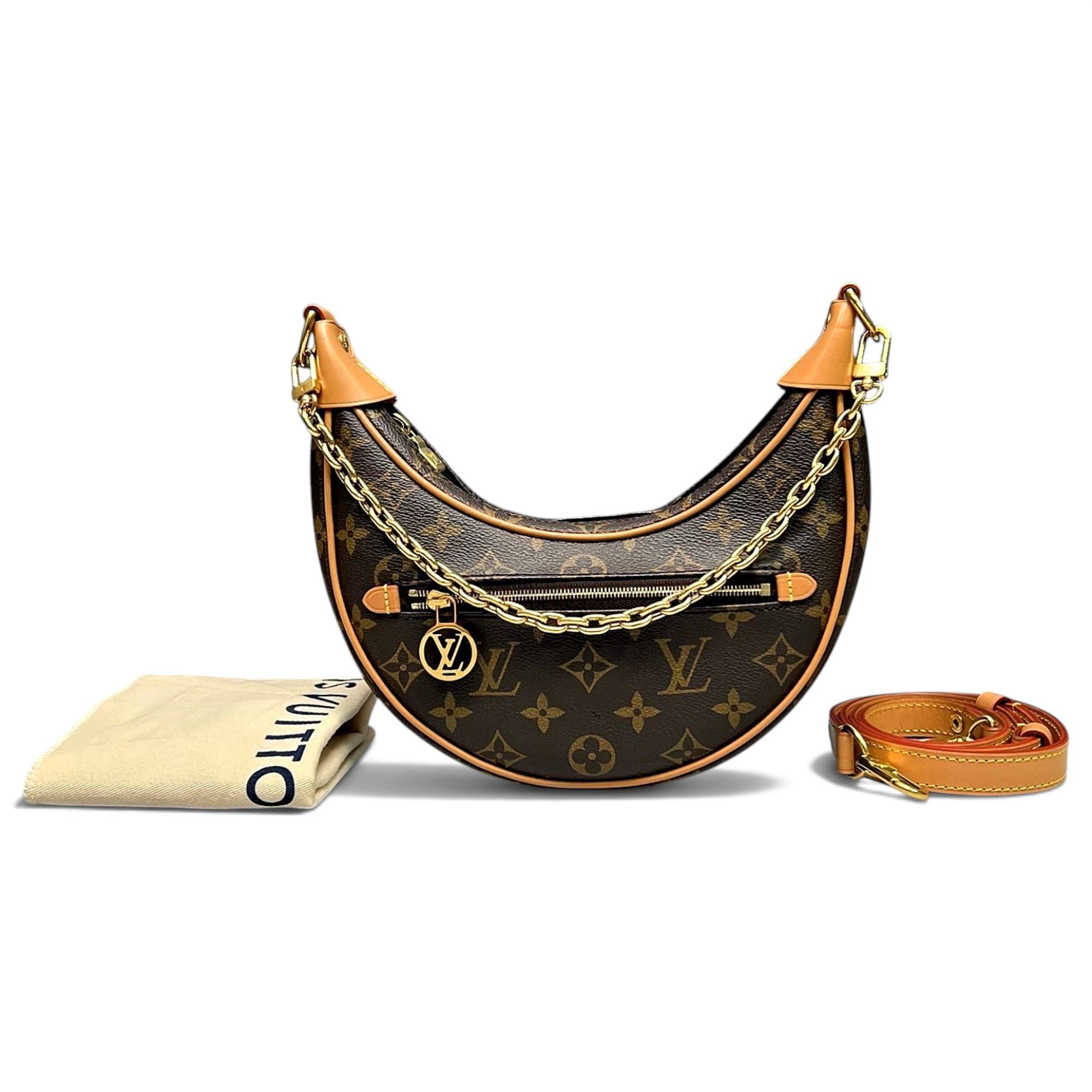 Loop leather crossbody bag