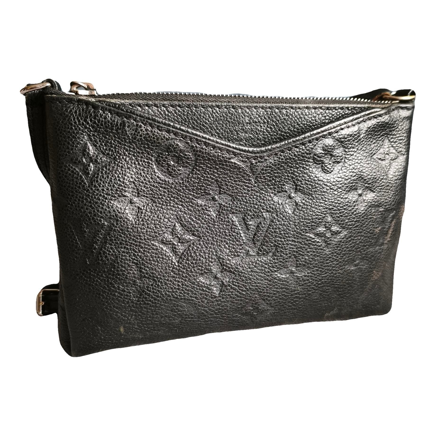 Leather clutch bag