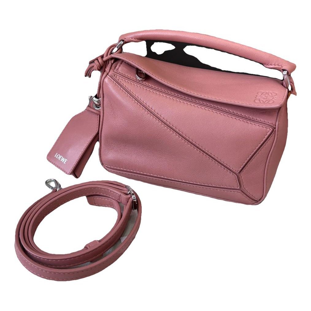 Puzzle leather handbag