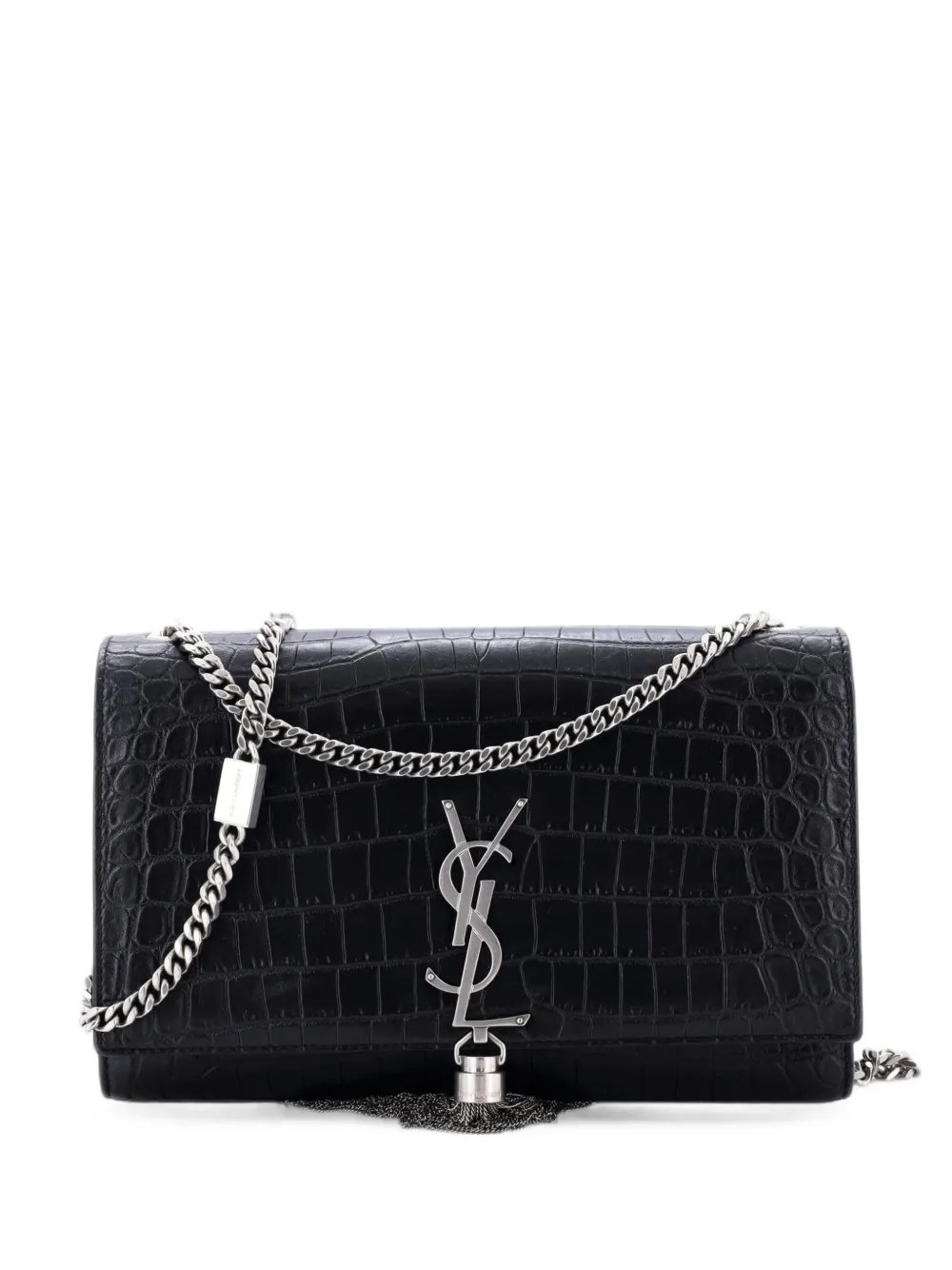 Classic Monogram Tassel Crocodile Embossed Leather Medium crossbody bag