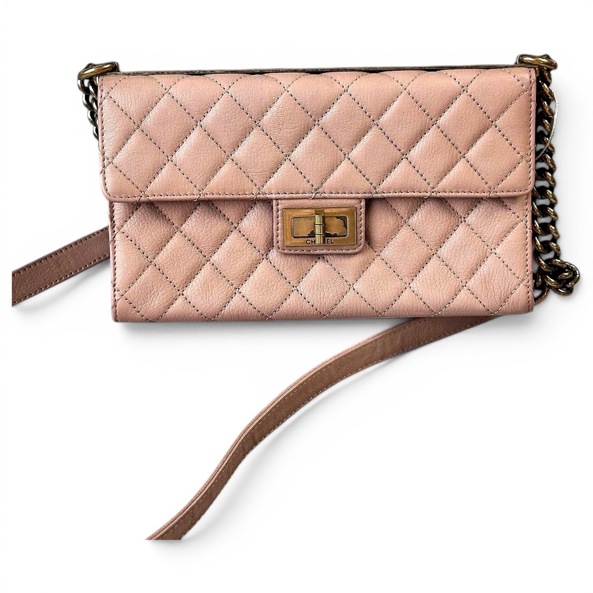 Wallet On Chain 2.55 leather crossbody bag