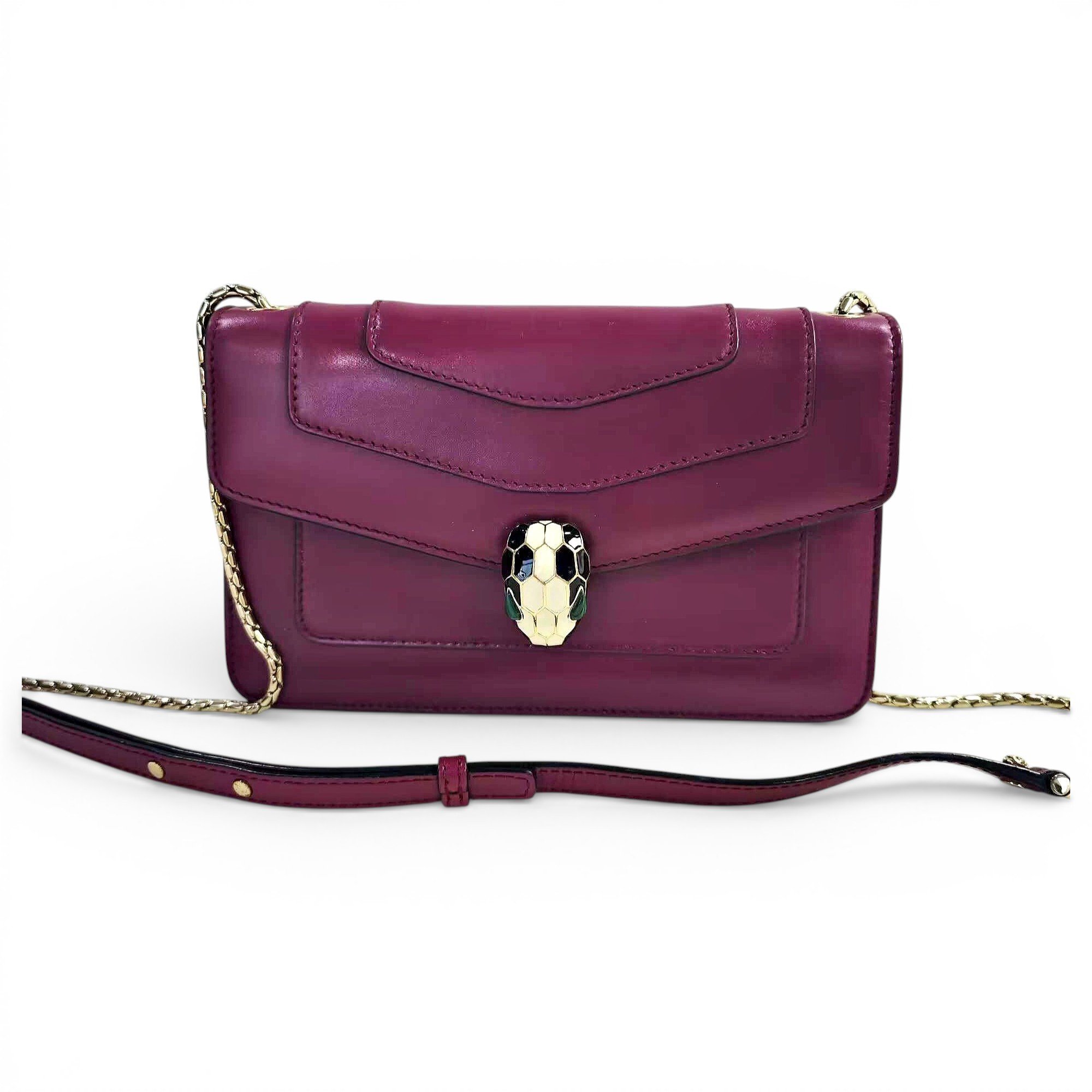 Serpenti leather handbag
