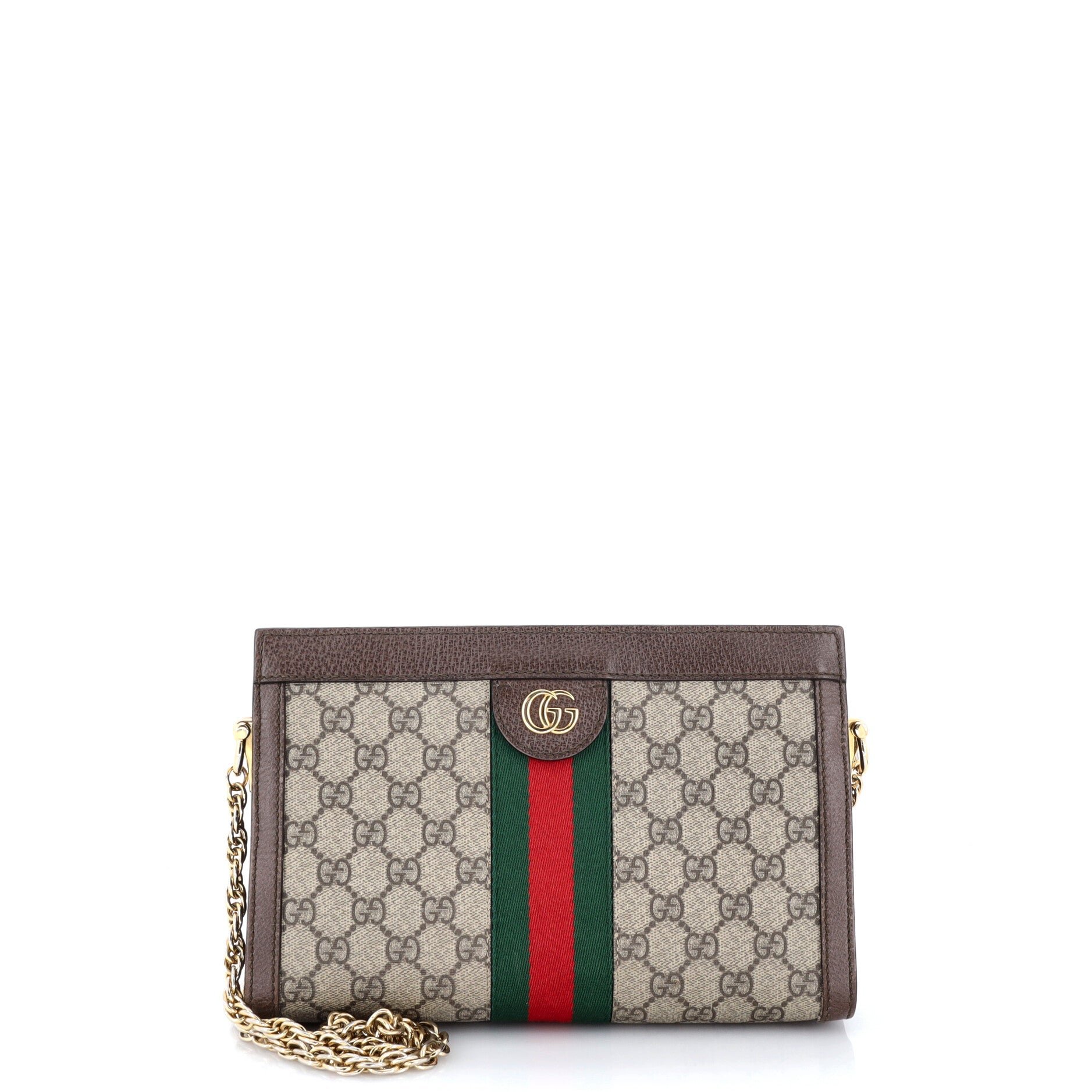 Ophidia Chain Shoulder Bag GG Coated Canvas Small