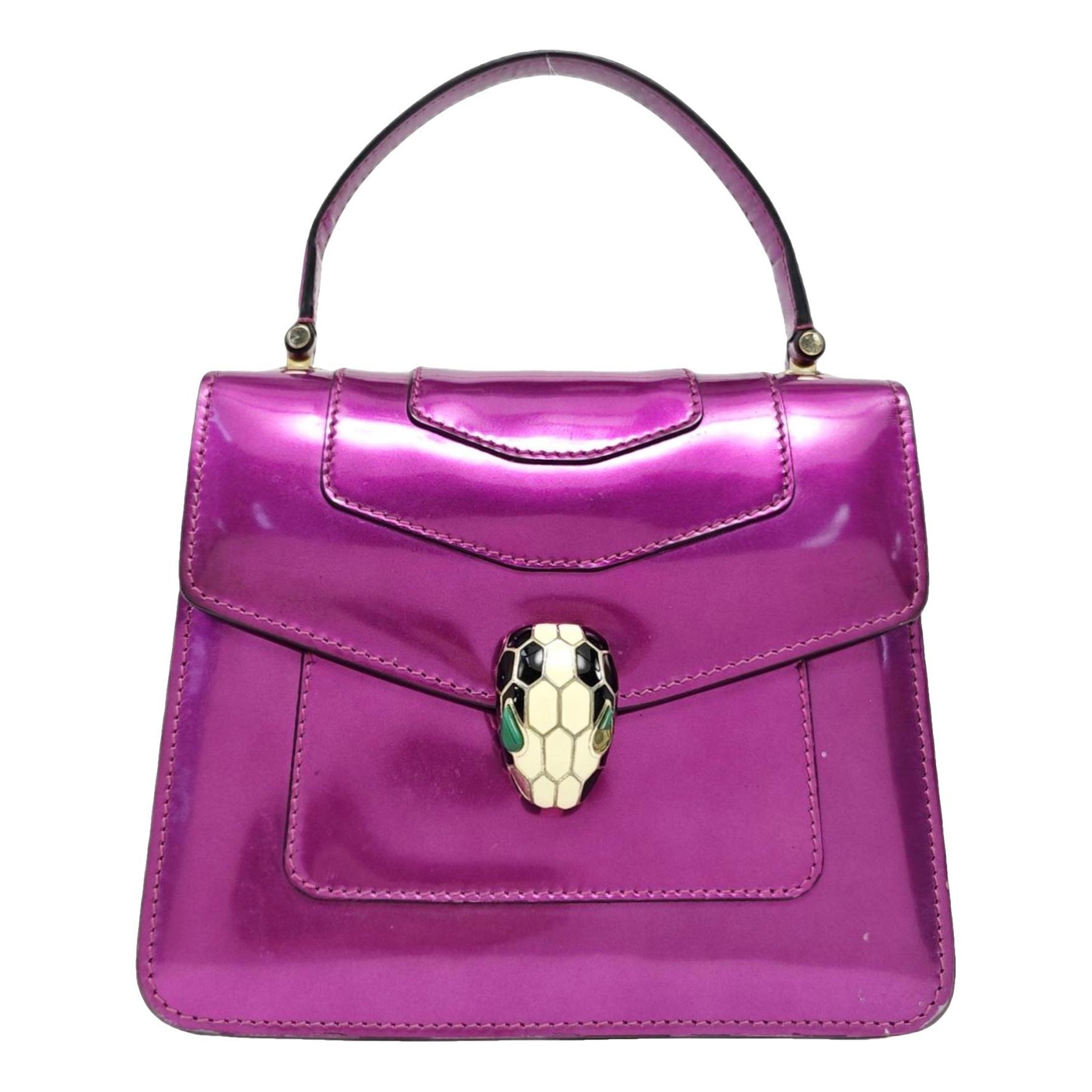 Patent leather handbag