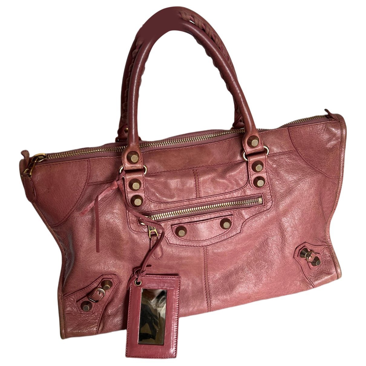 Work leather handbag
