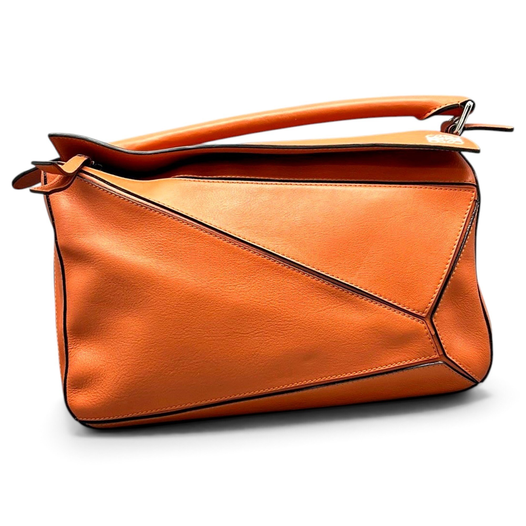 Puzzle leather handbag
