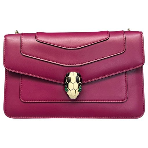 Serpenti leather handbag
