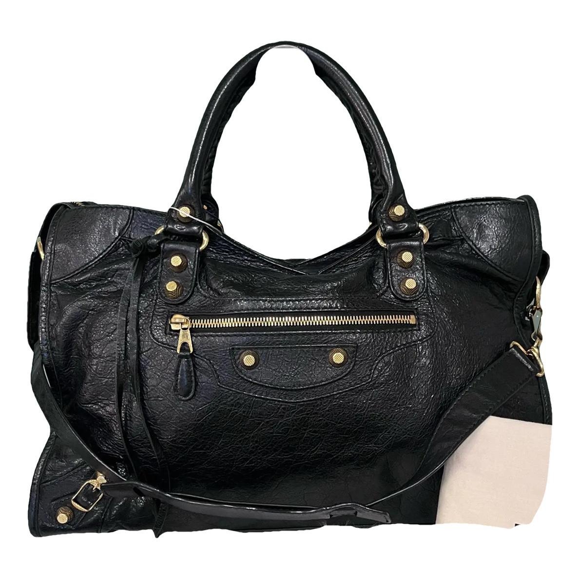 Classic Metalic leather handbag