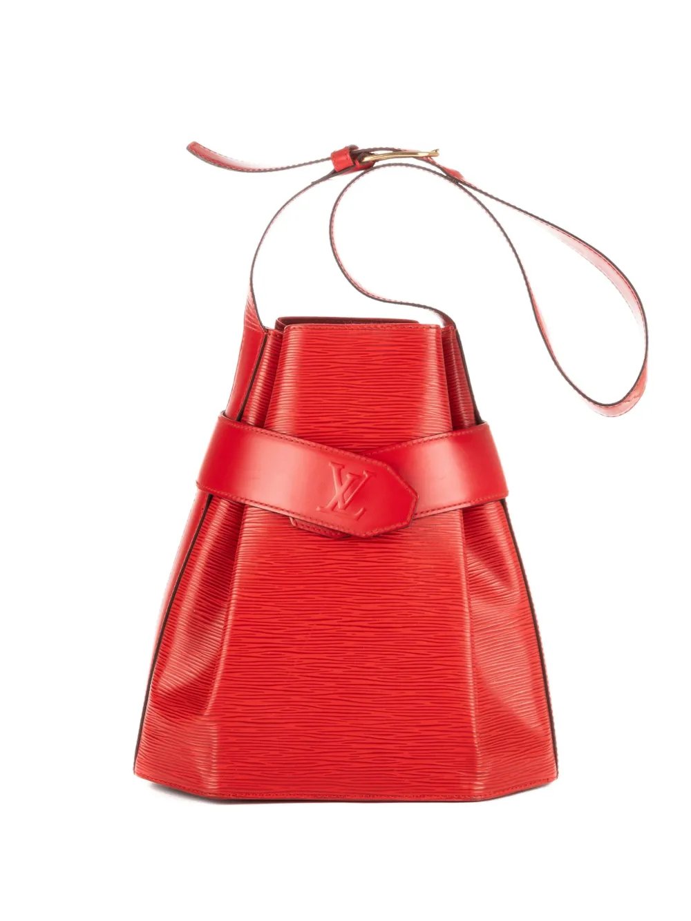embossed leather shoulder bag