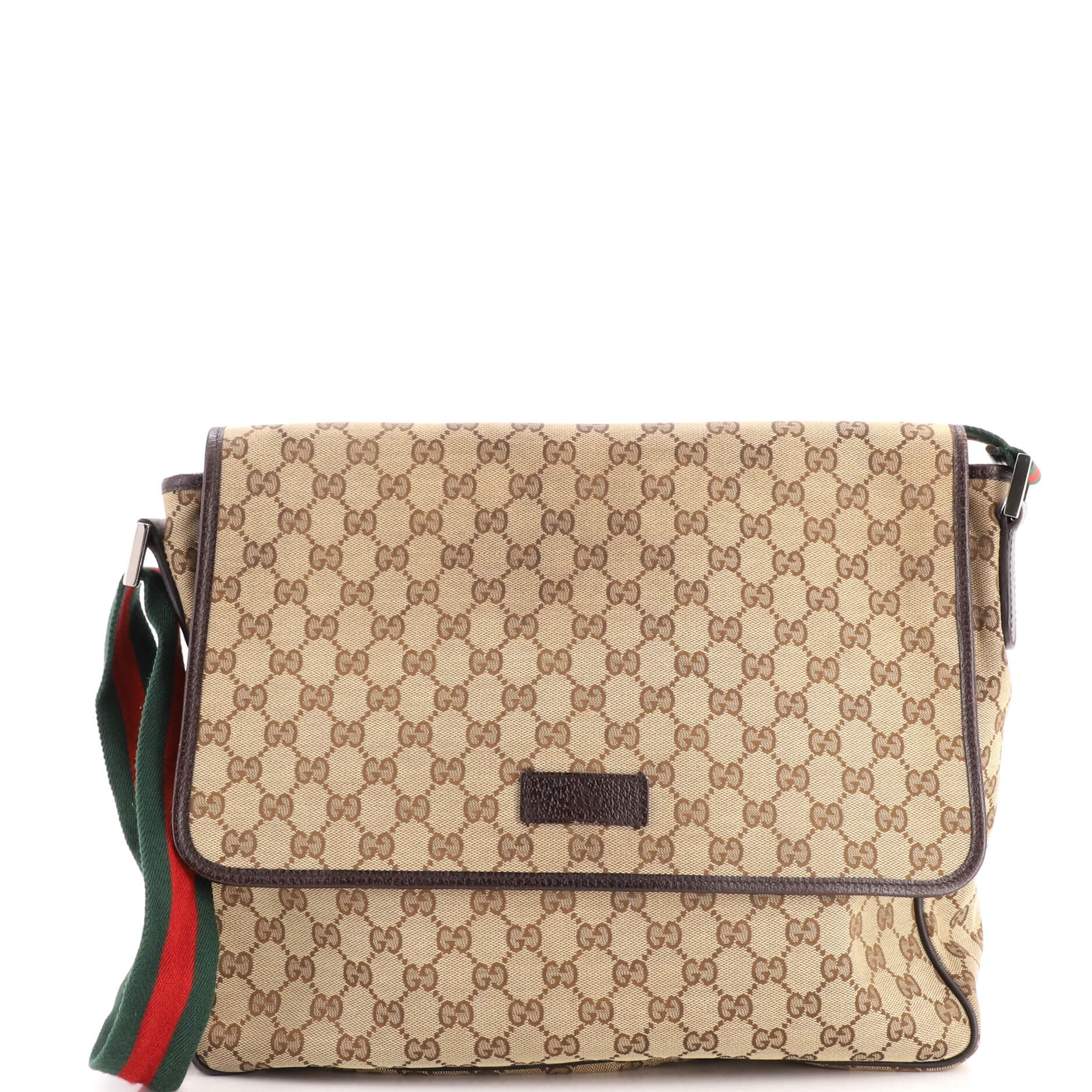 Web Strap Flap Messenger GG Canvas Medium