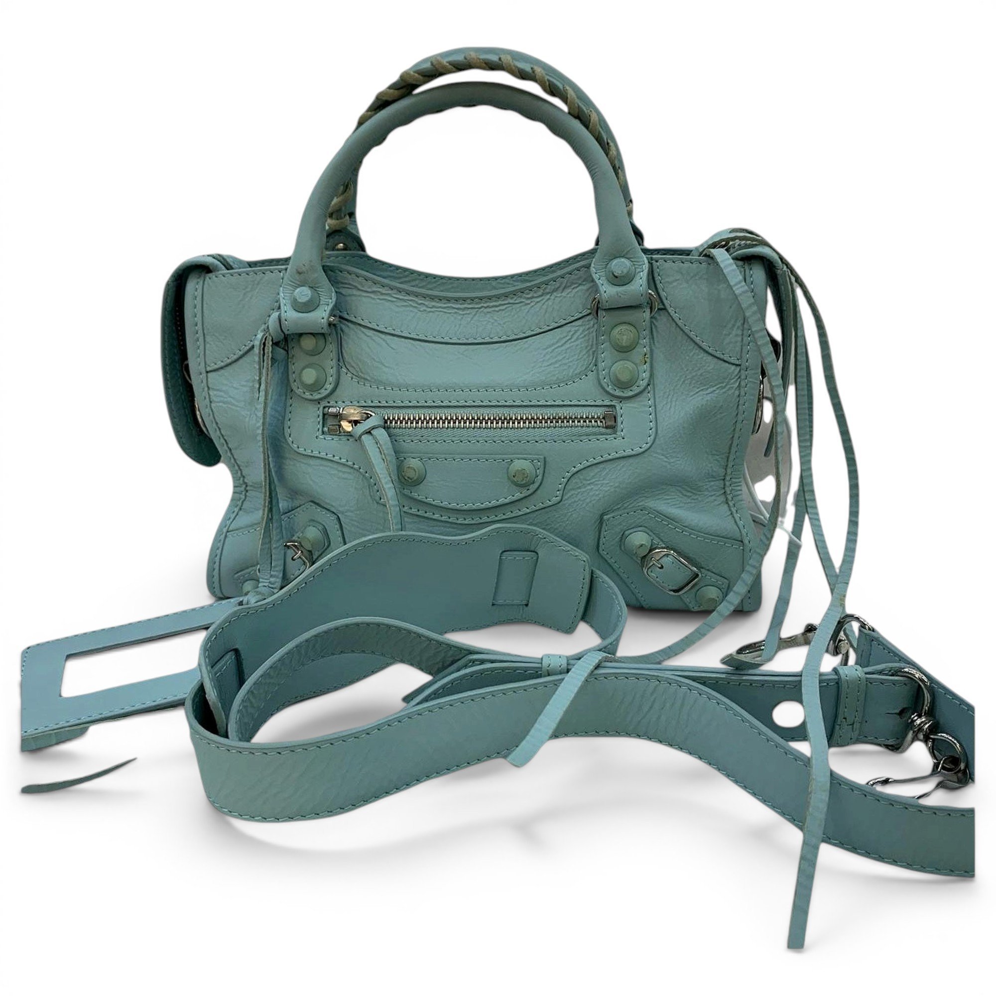 Classic Metalic leather handbag