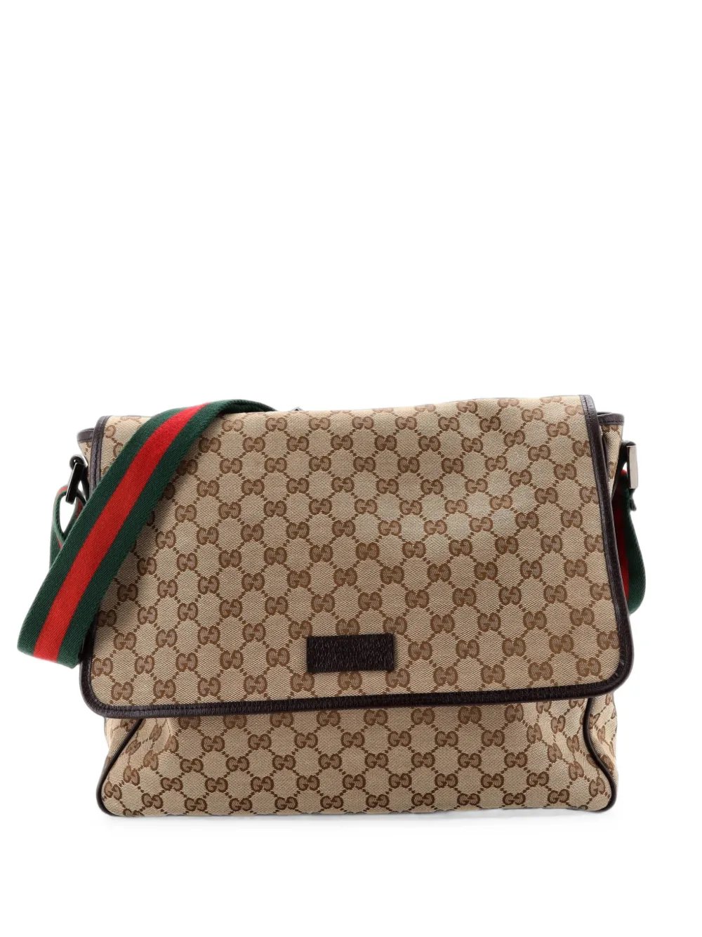 Web Strap Flap Messenger GG Canvas Medium crossbody bag