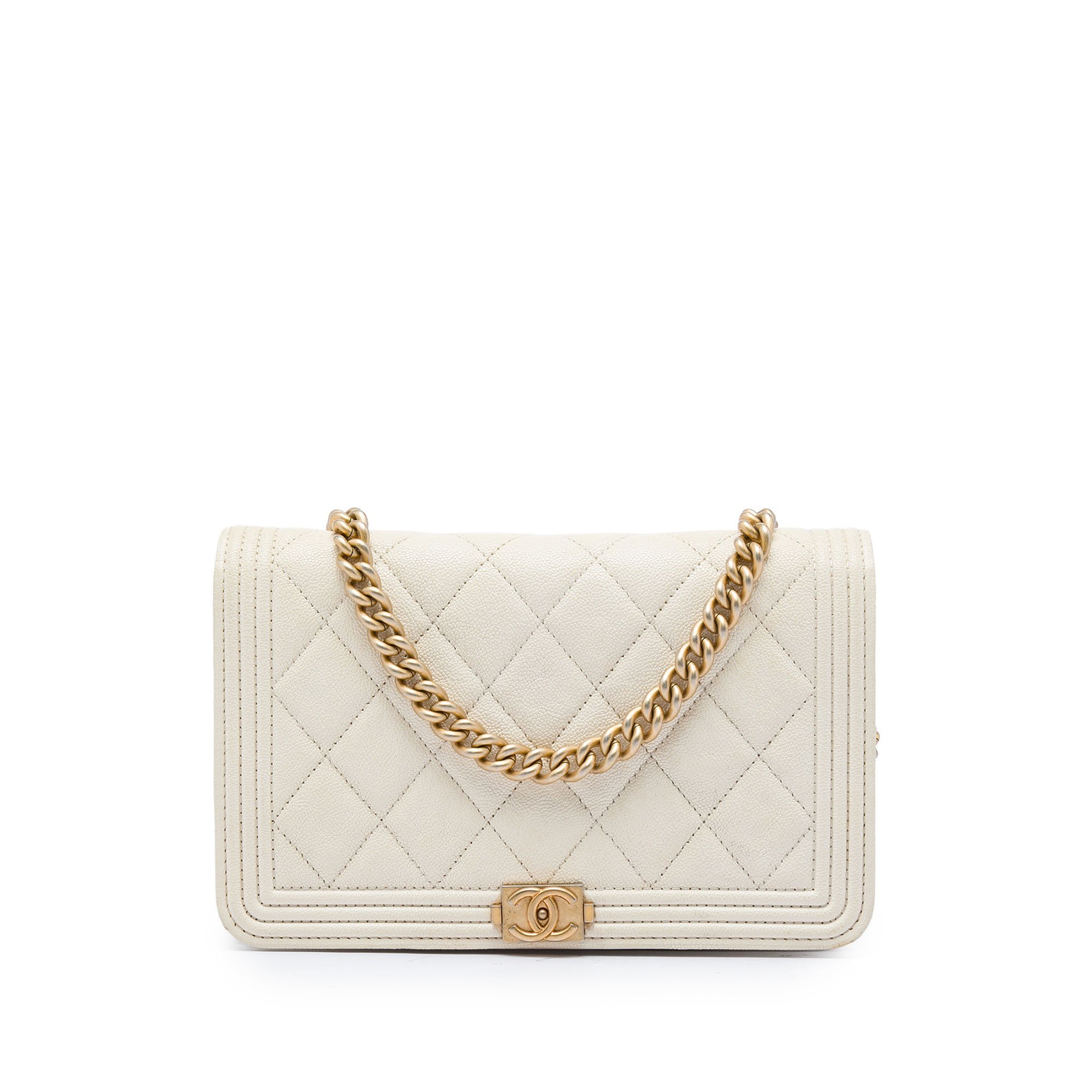 Wallet On Chain leather handbag