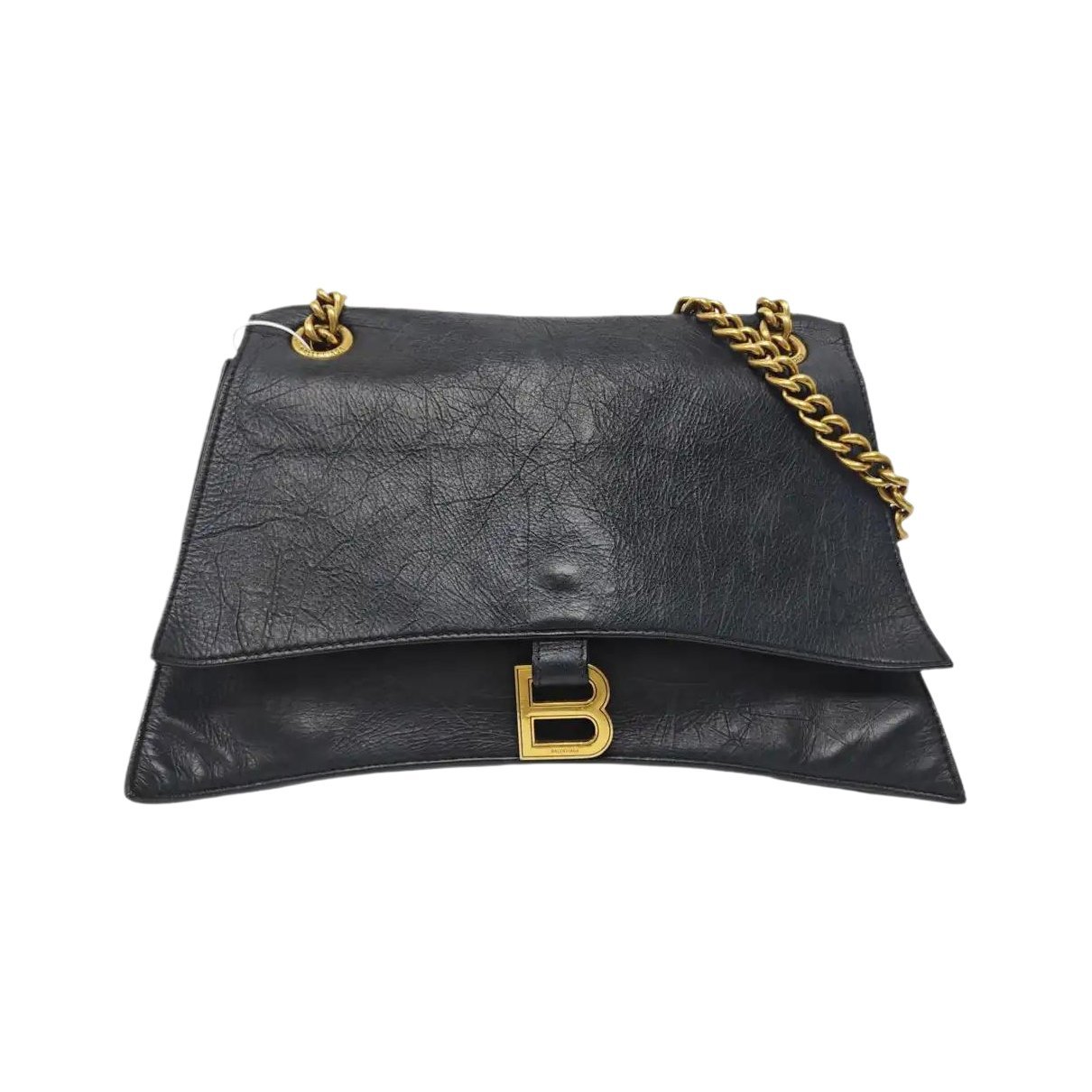 Crush leather handbag