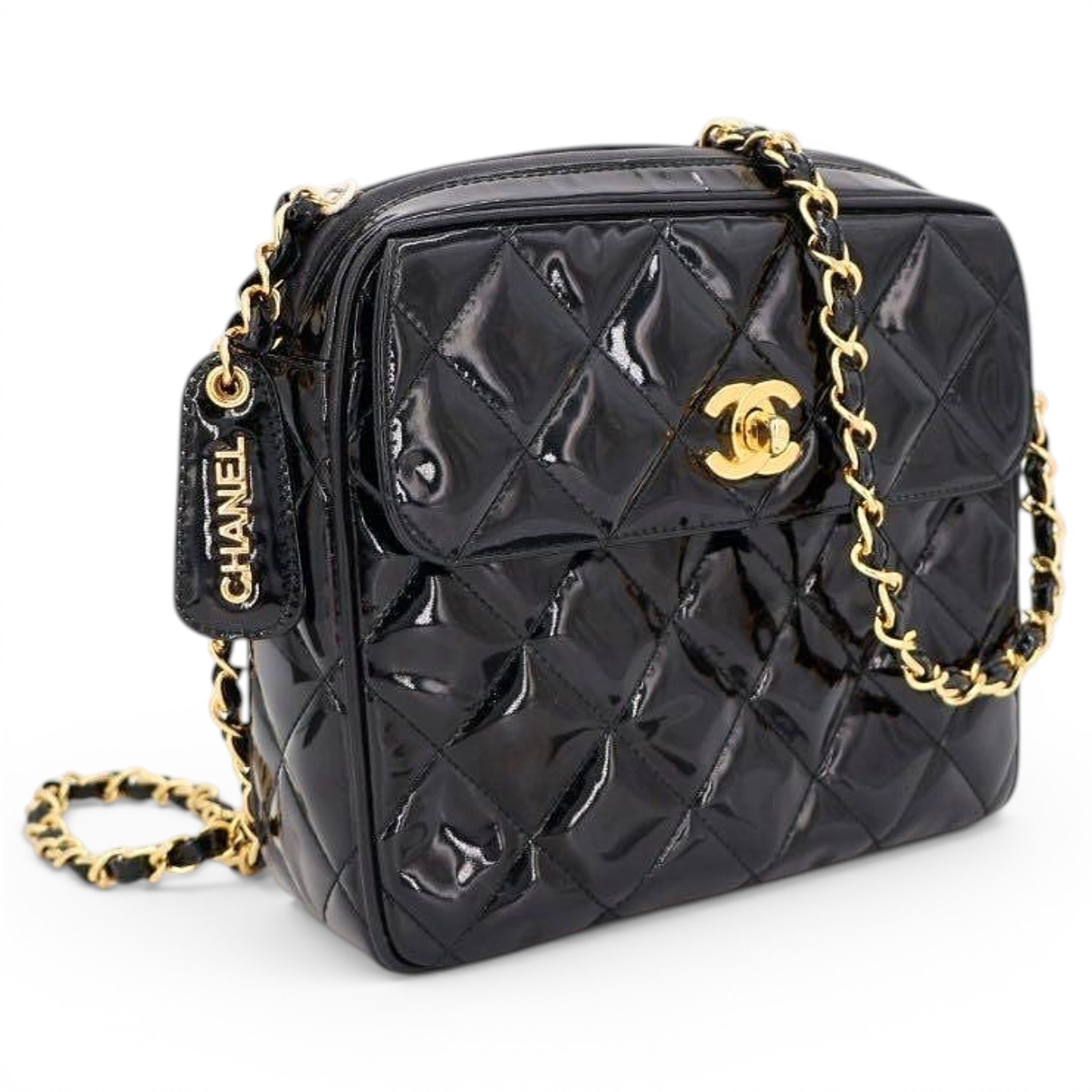 Patent leather handbag