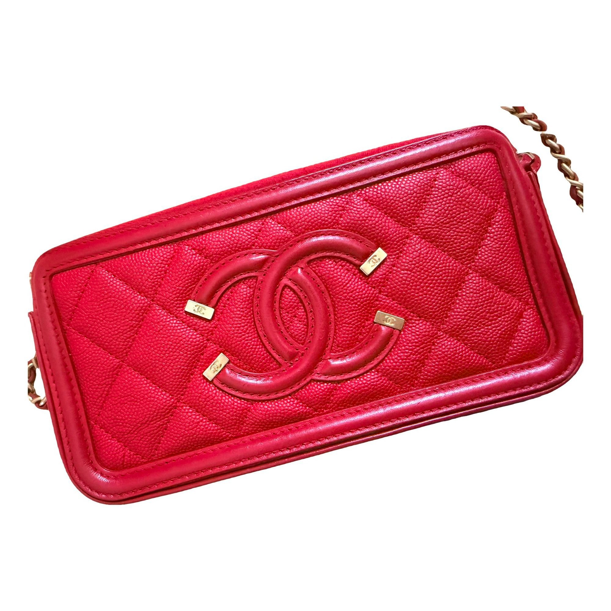 Leather clutch bag