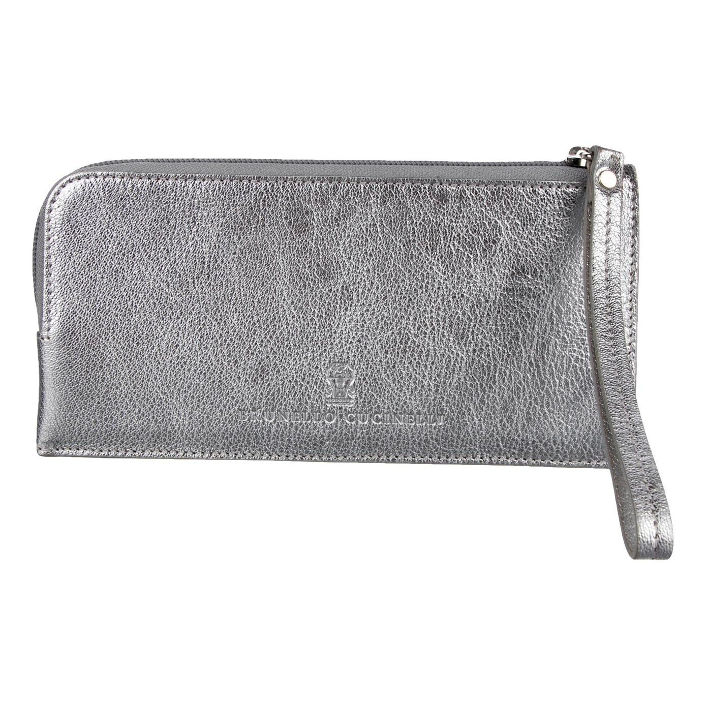 Leather clutch bag