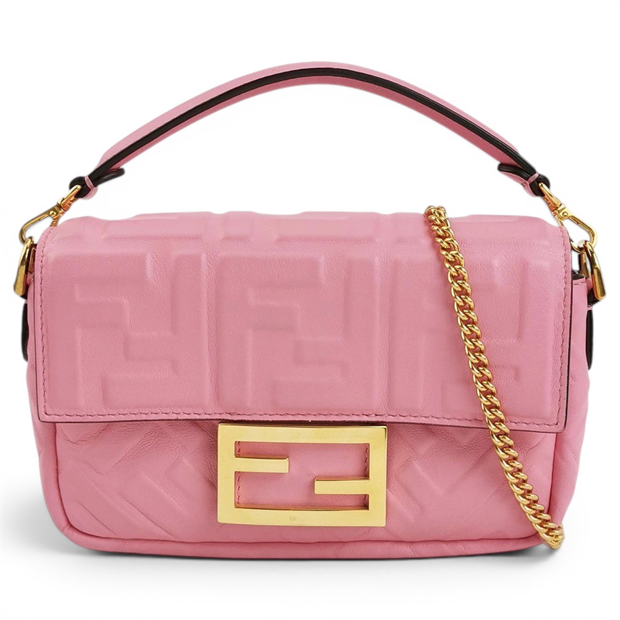 Baguette Chain Midi leather handbag