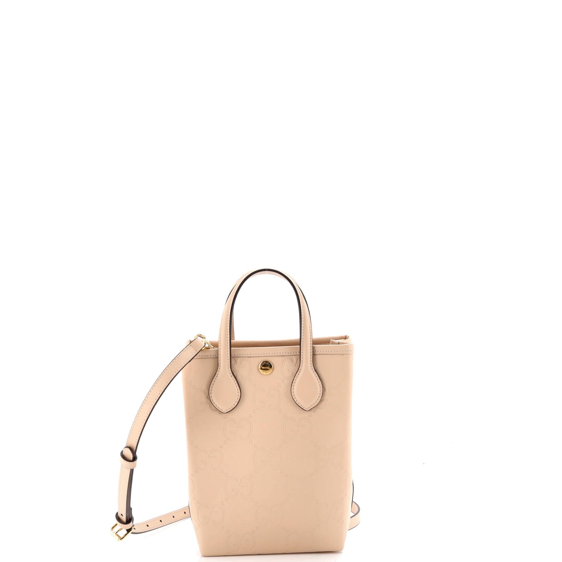 Gucci Vertical Tote GG Embossed Leather Mini