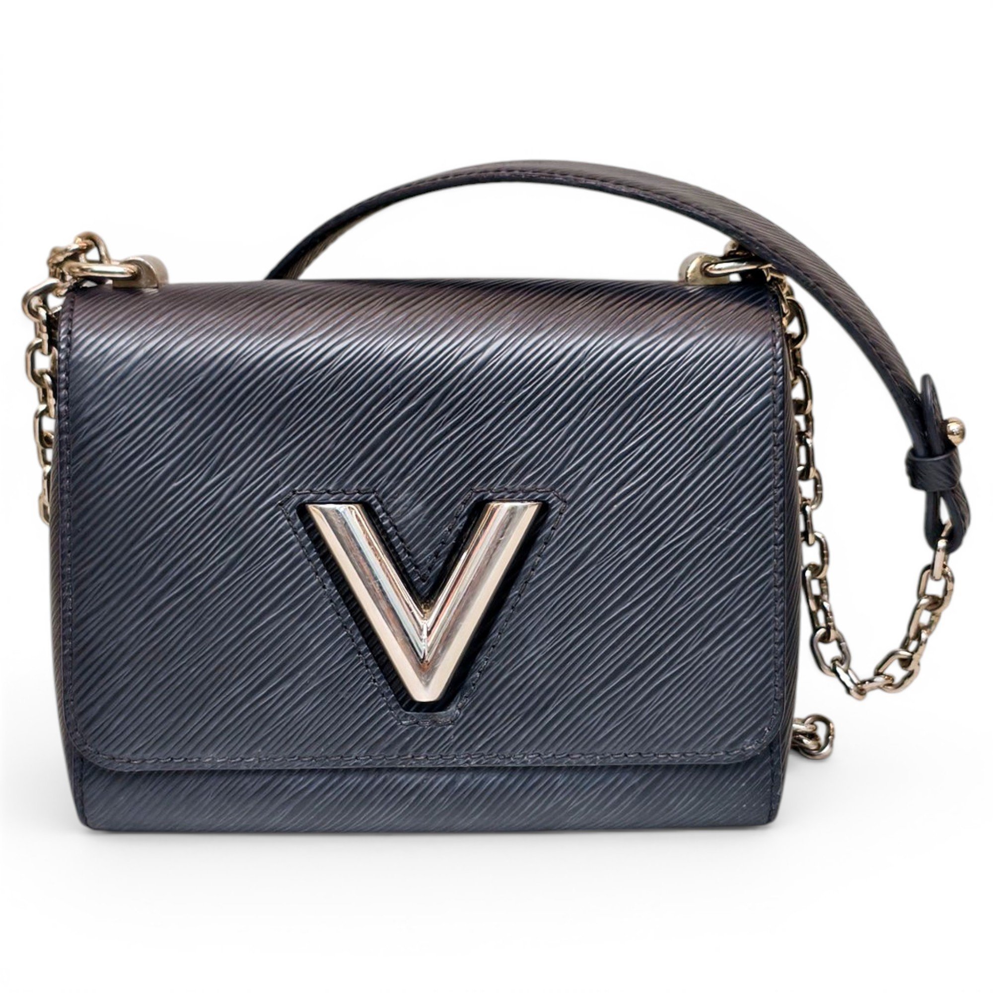 Twist leather handbag