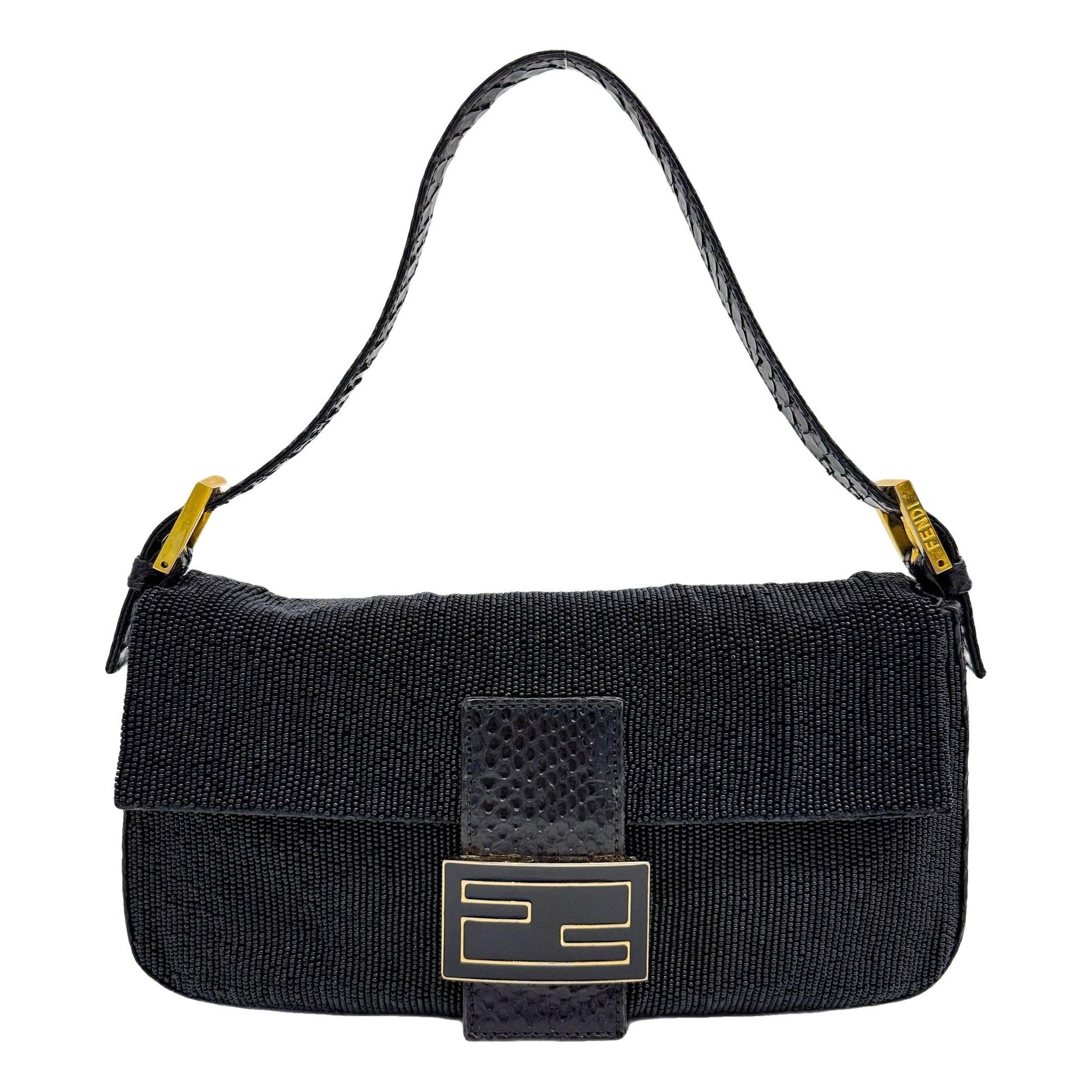 Baguette glitter handbag