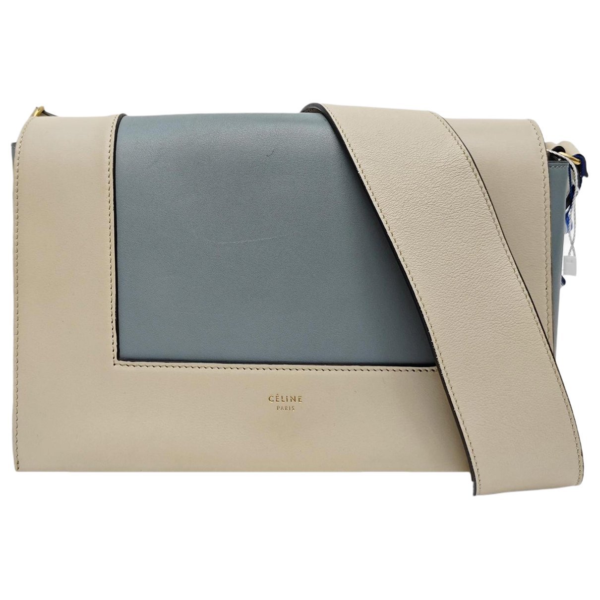Frame leather handbag