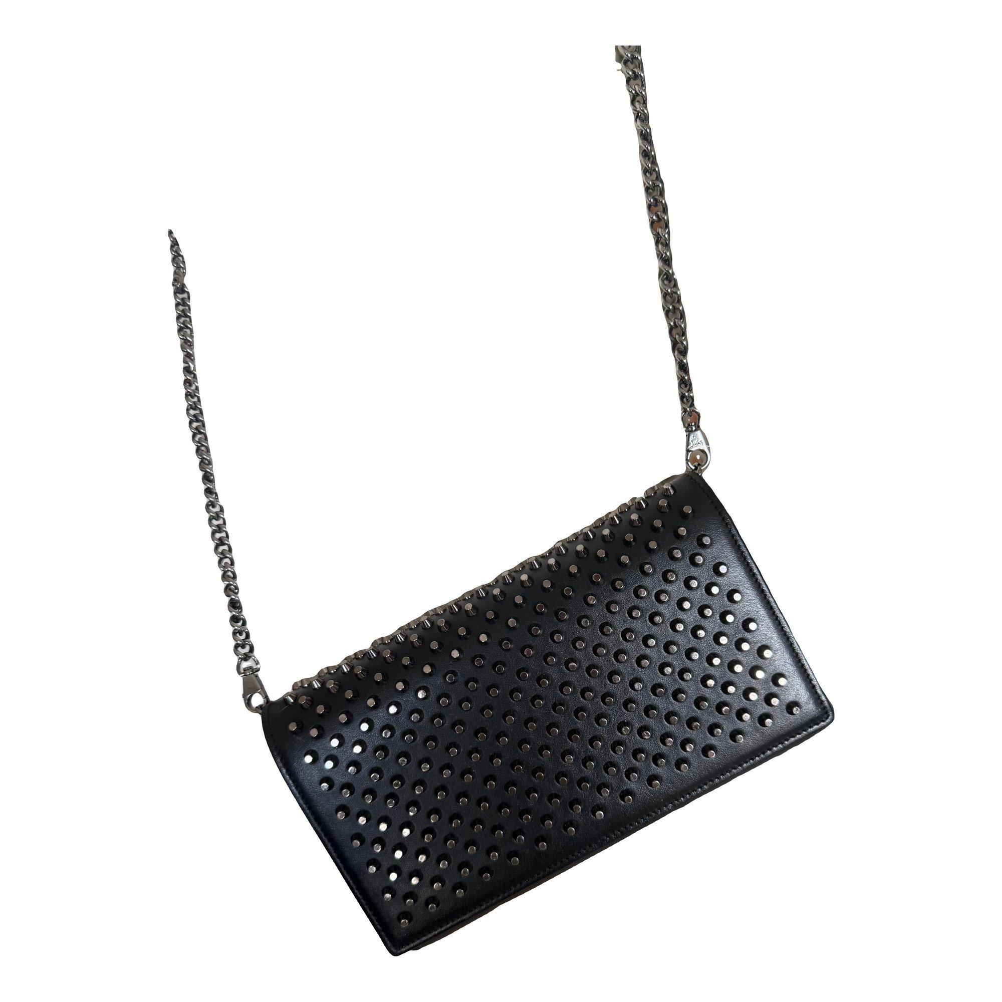 Leather clutch bag