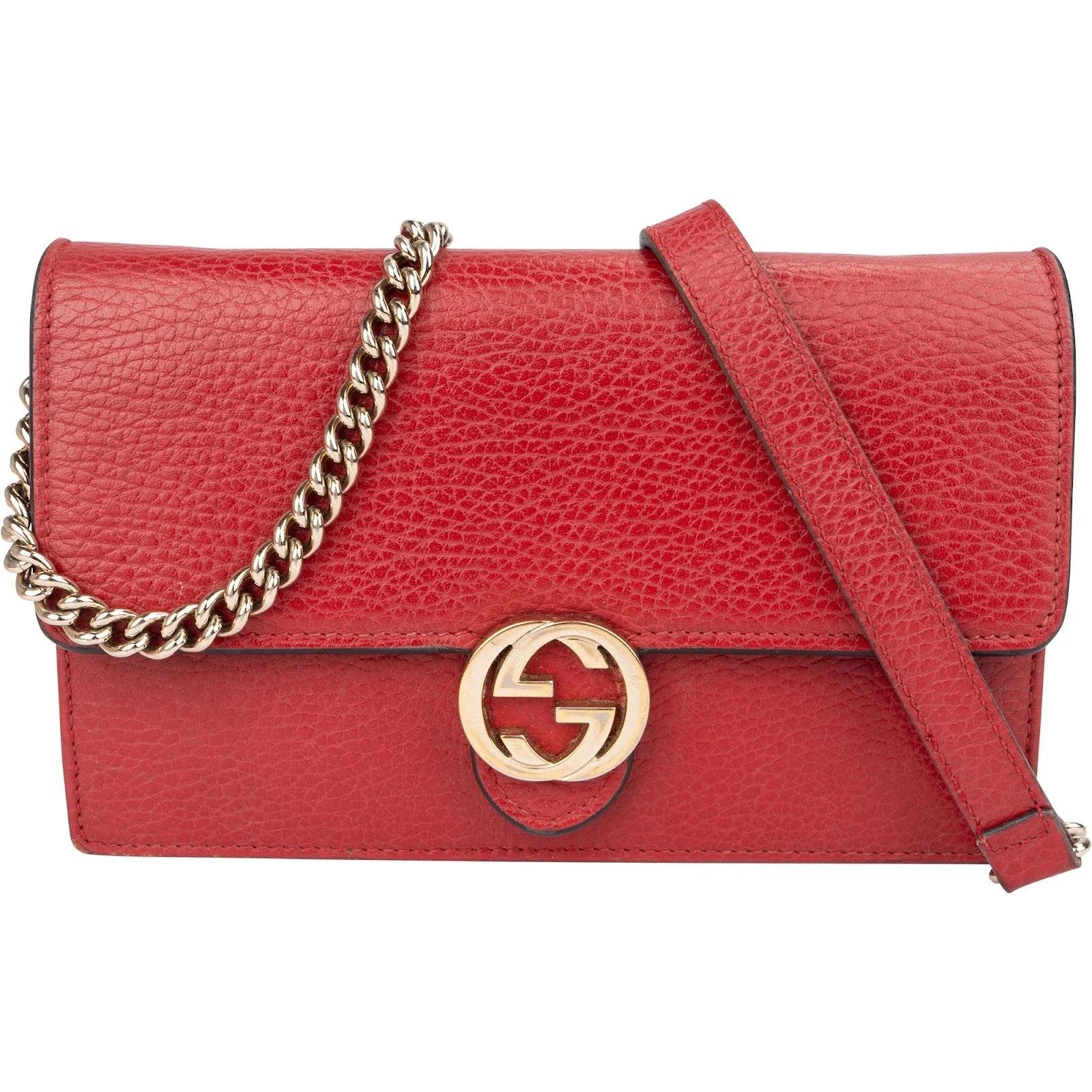 Interlocking leather crossbody bag