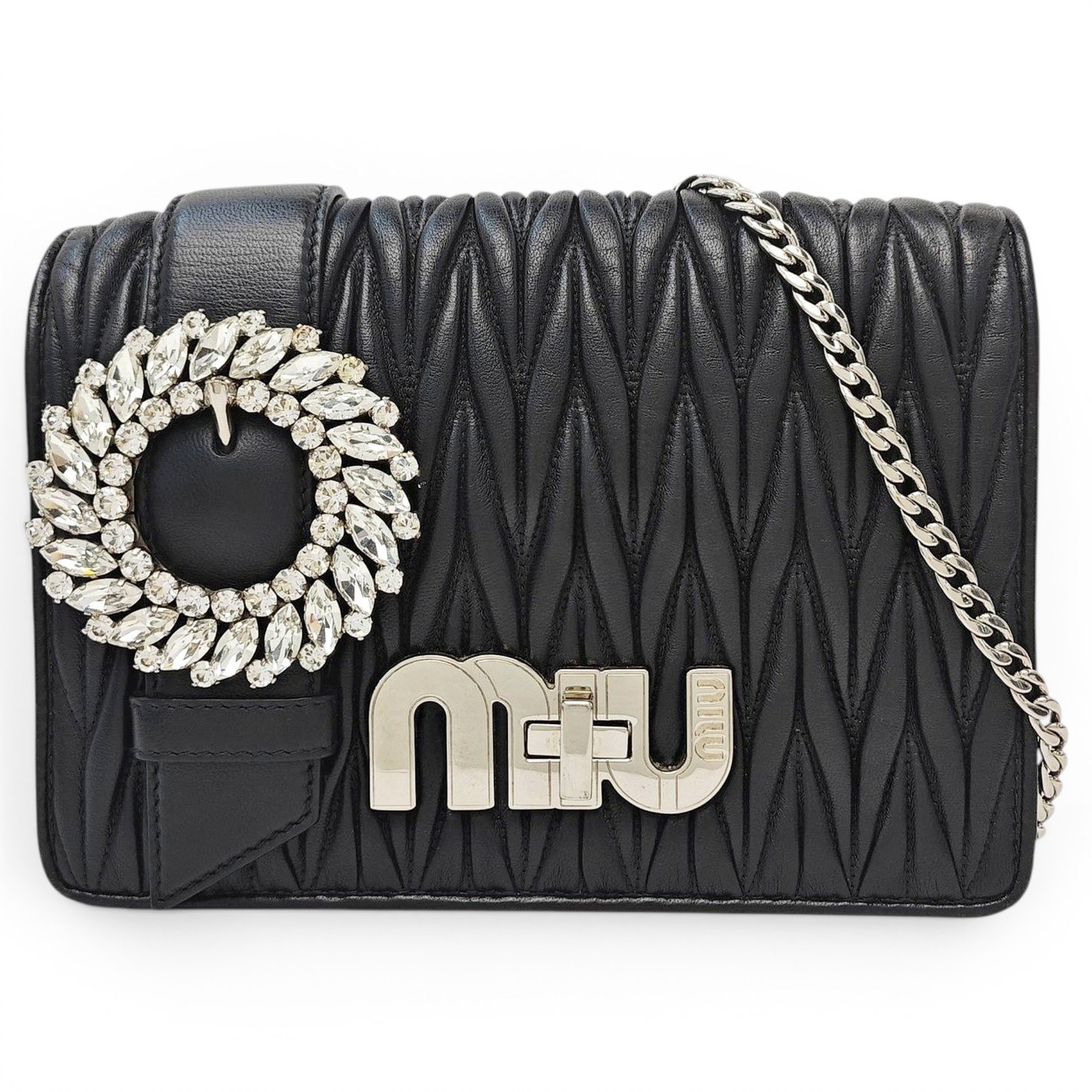 My Miu leather handbag