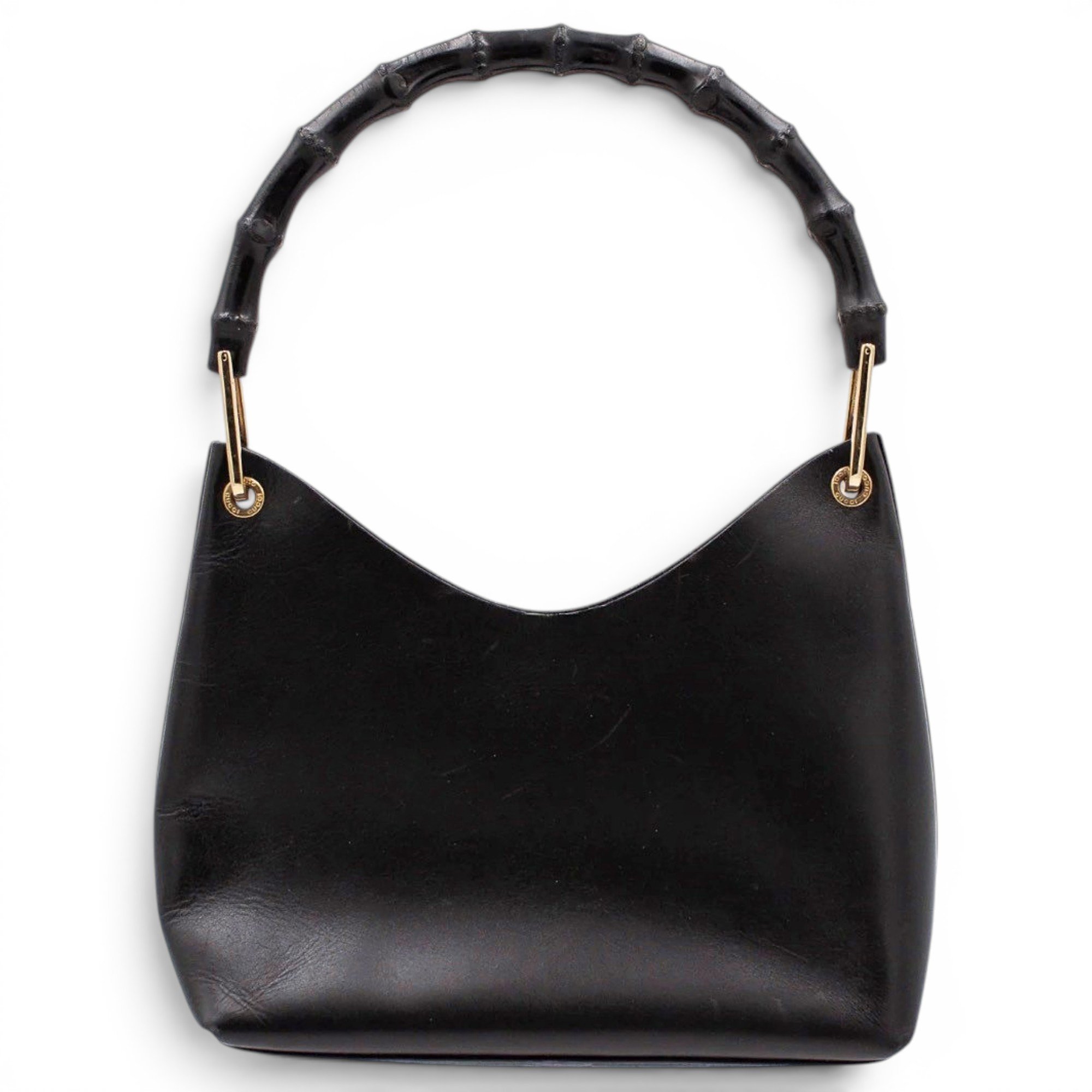 Bamboo Top Handle leather handbag