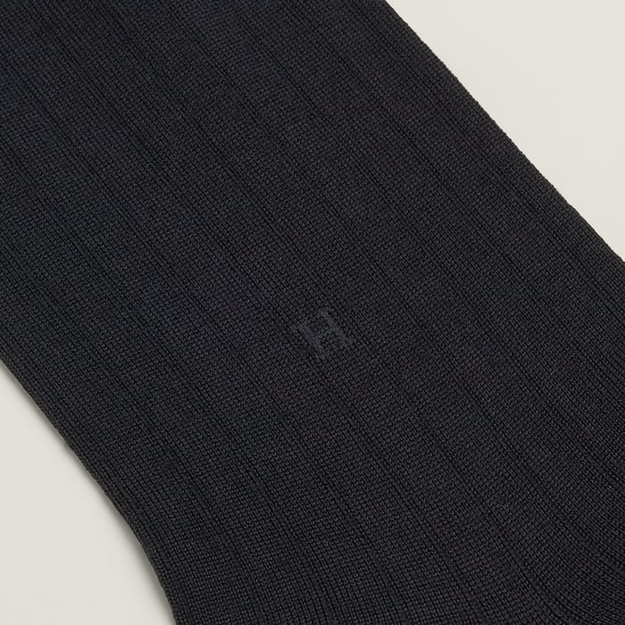 Marine "H" Embroidery Socks