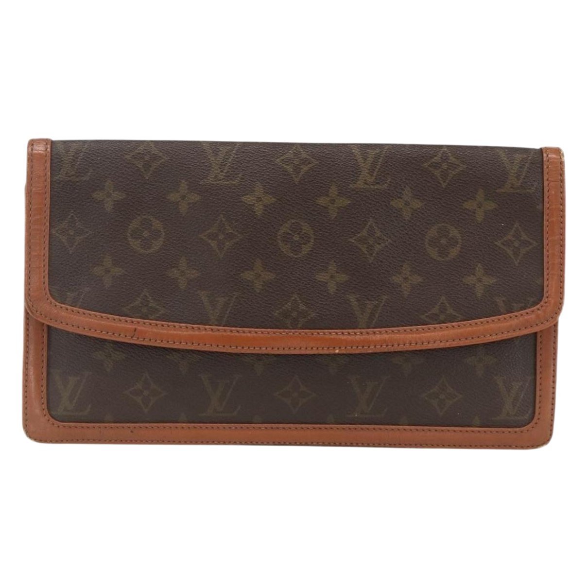 Leather clutch bag