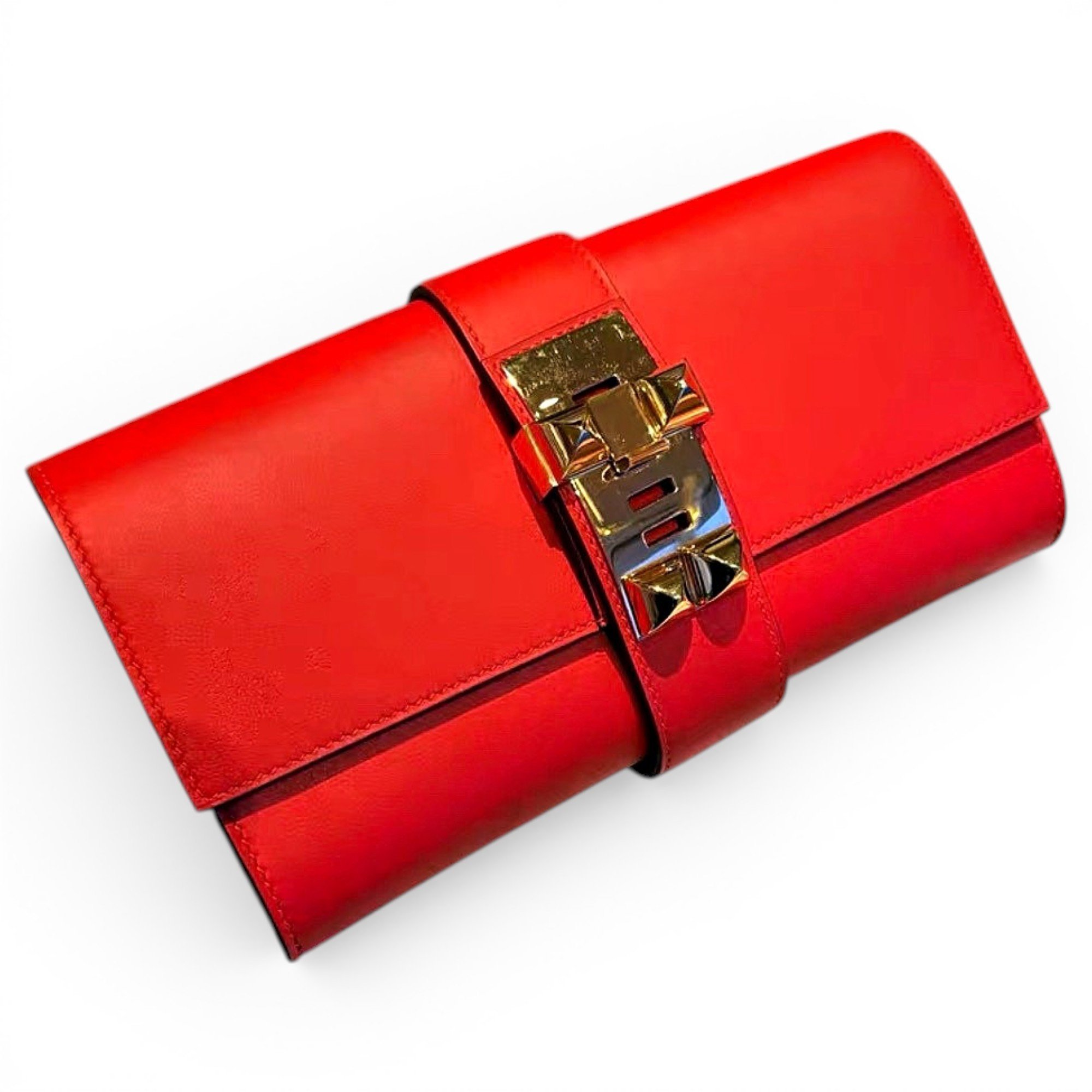 Médor leather clutch bag