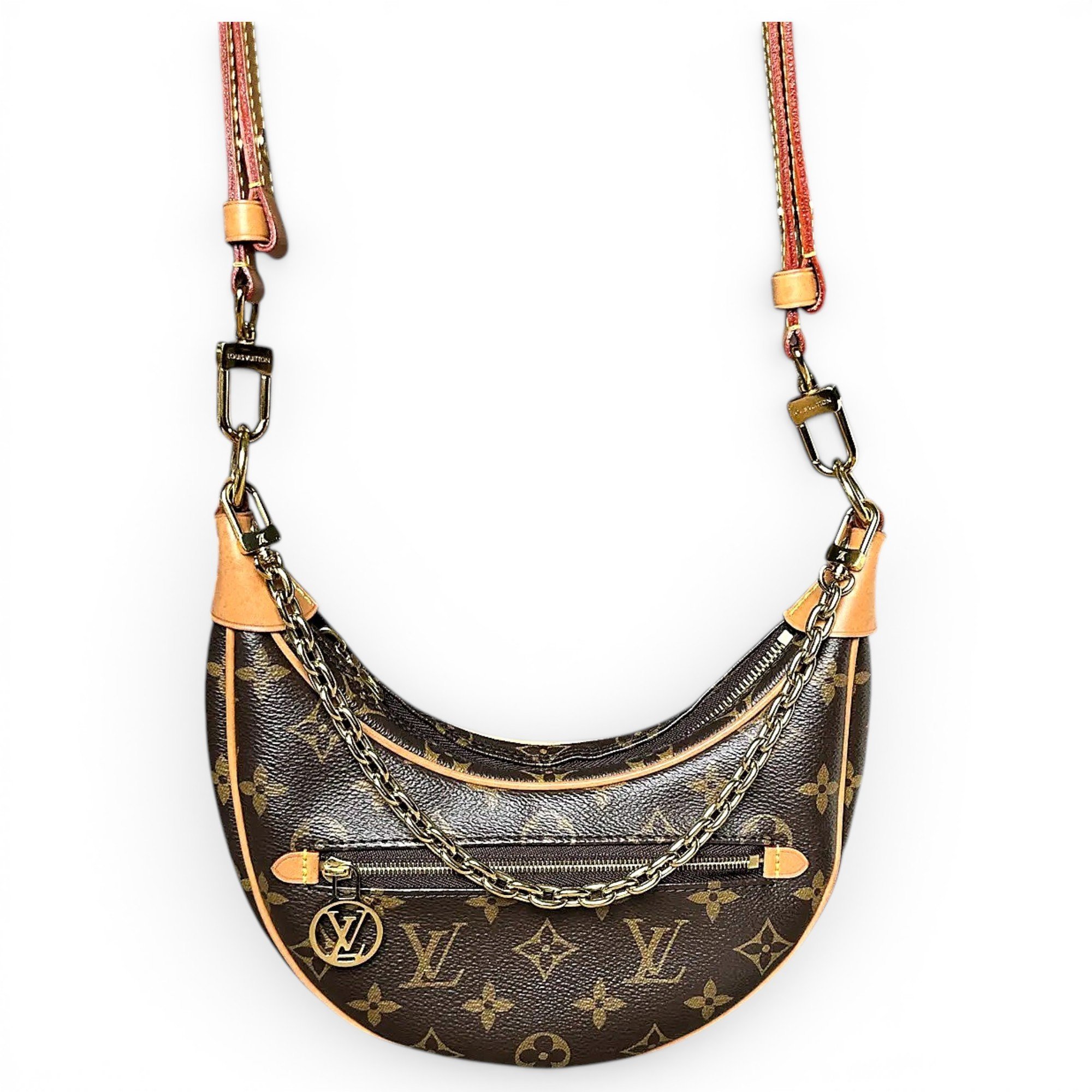 Loop leather handbag