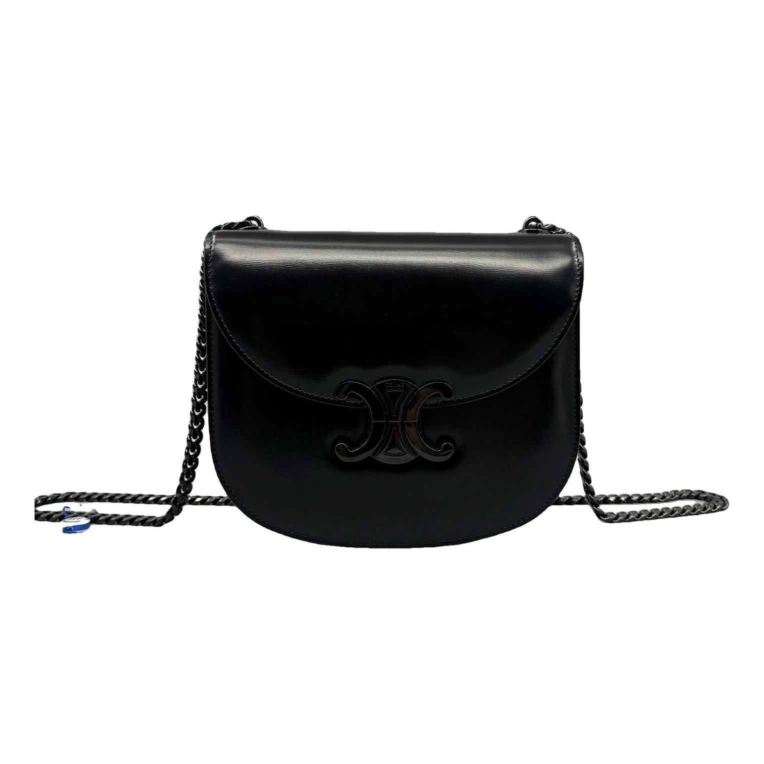Triomphe chain leather crossbody bag