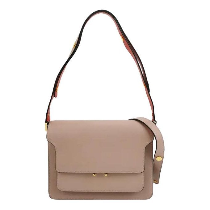 Trunk leather handbag