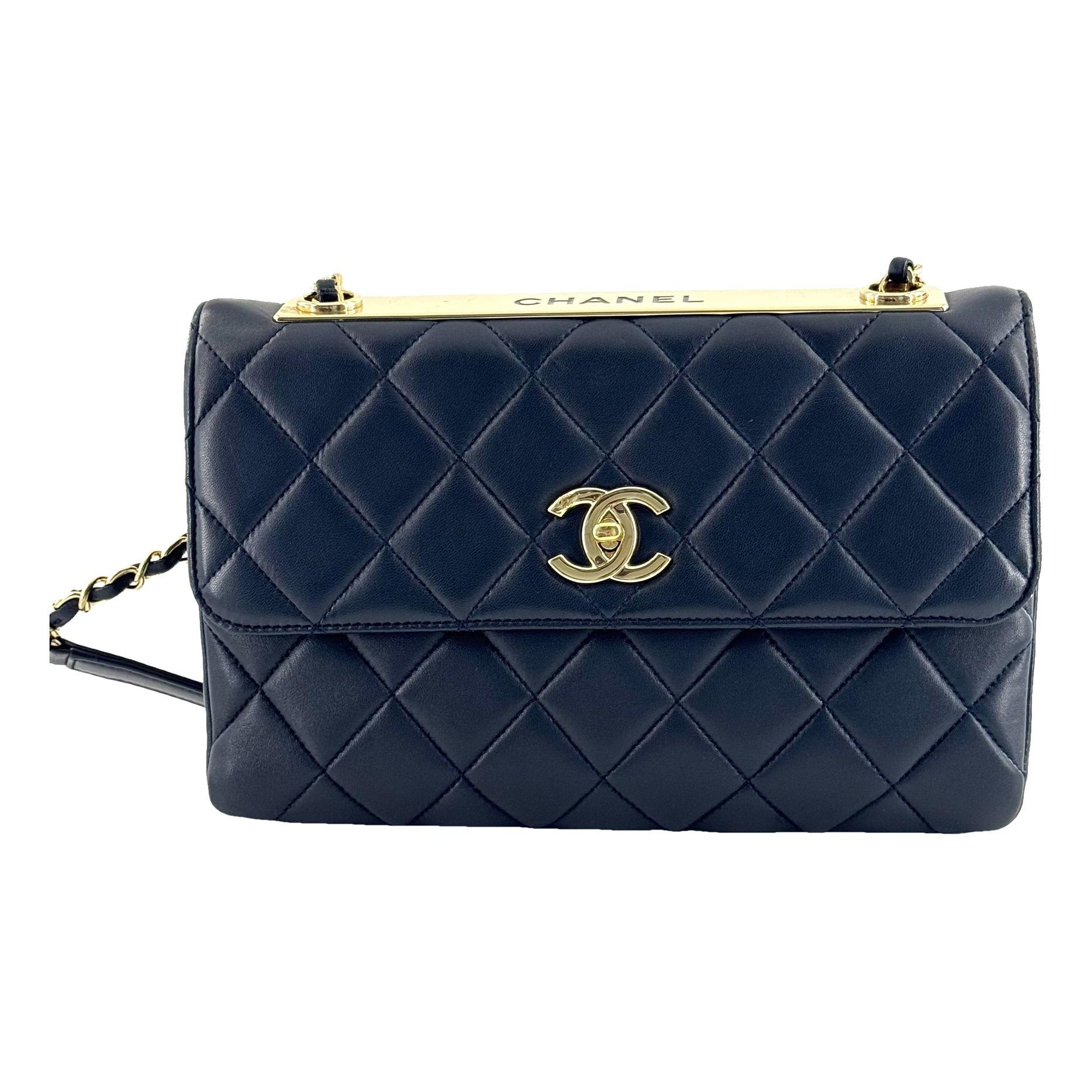 Trendy CC Flap leather handbag