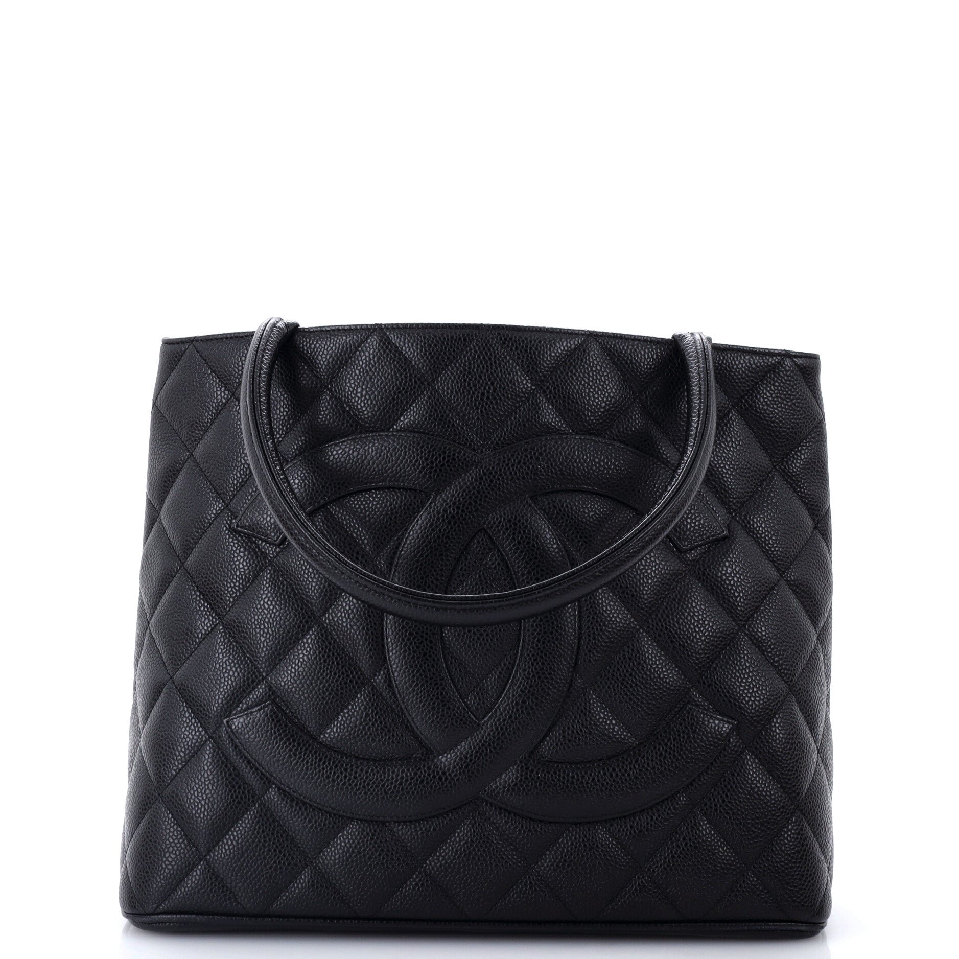 Medallion Tote Quilted Caviar