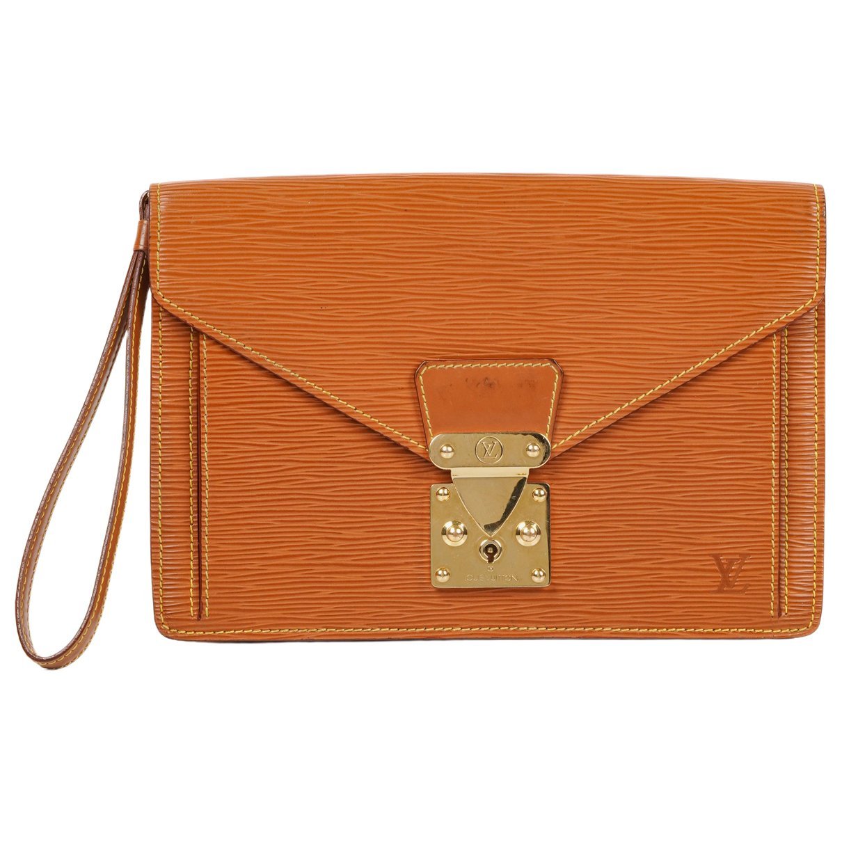 Sellier leather clutch bag
