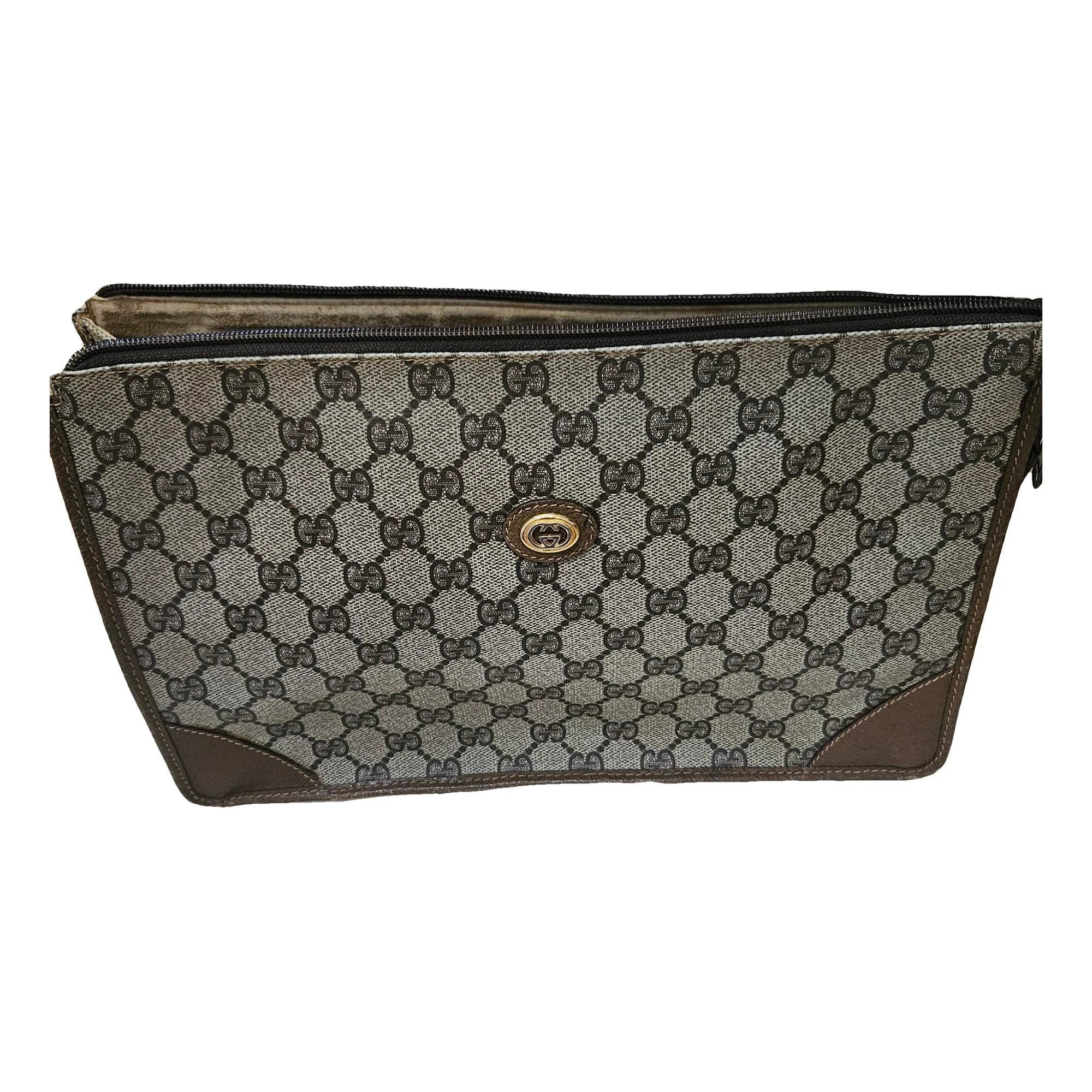 Leather clutch bag