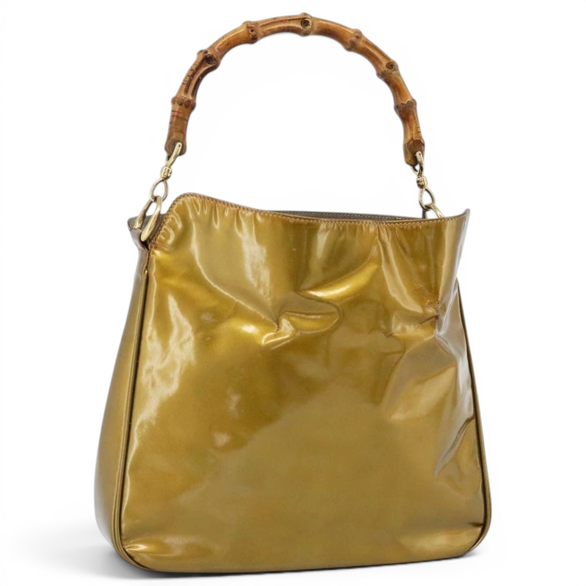 Patent leather handbag