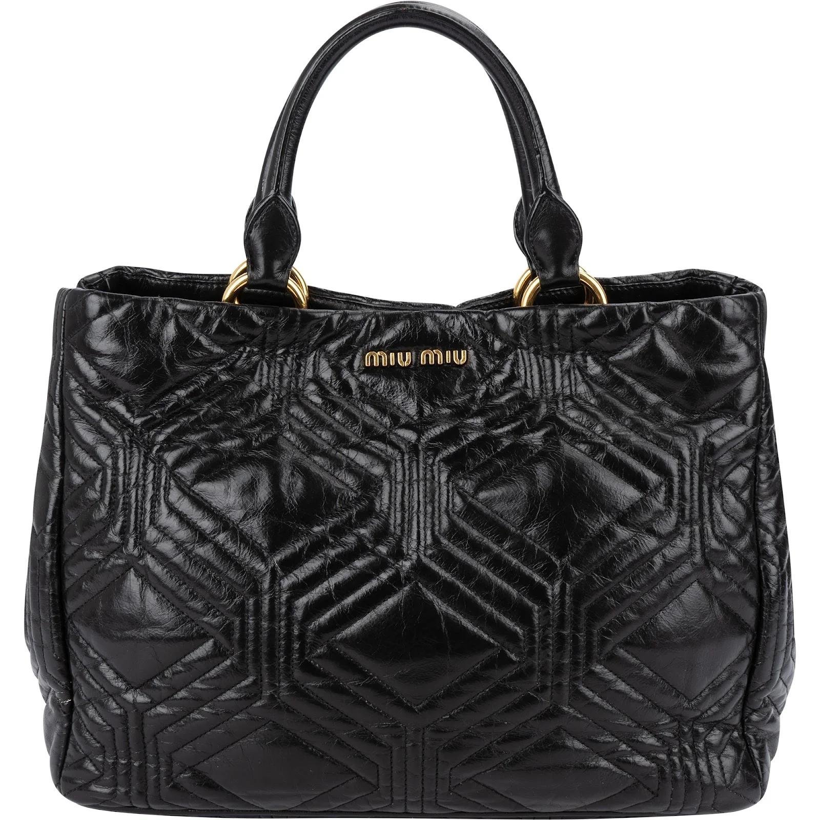 Matelassé leather handbag