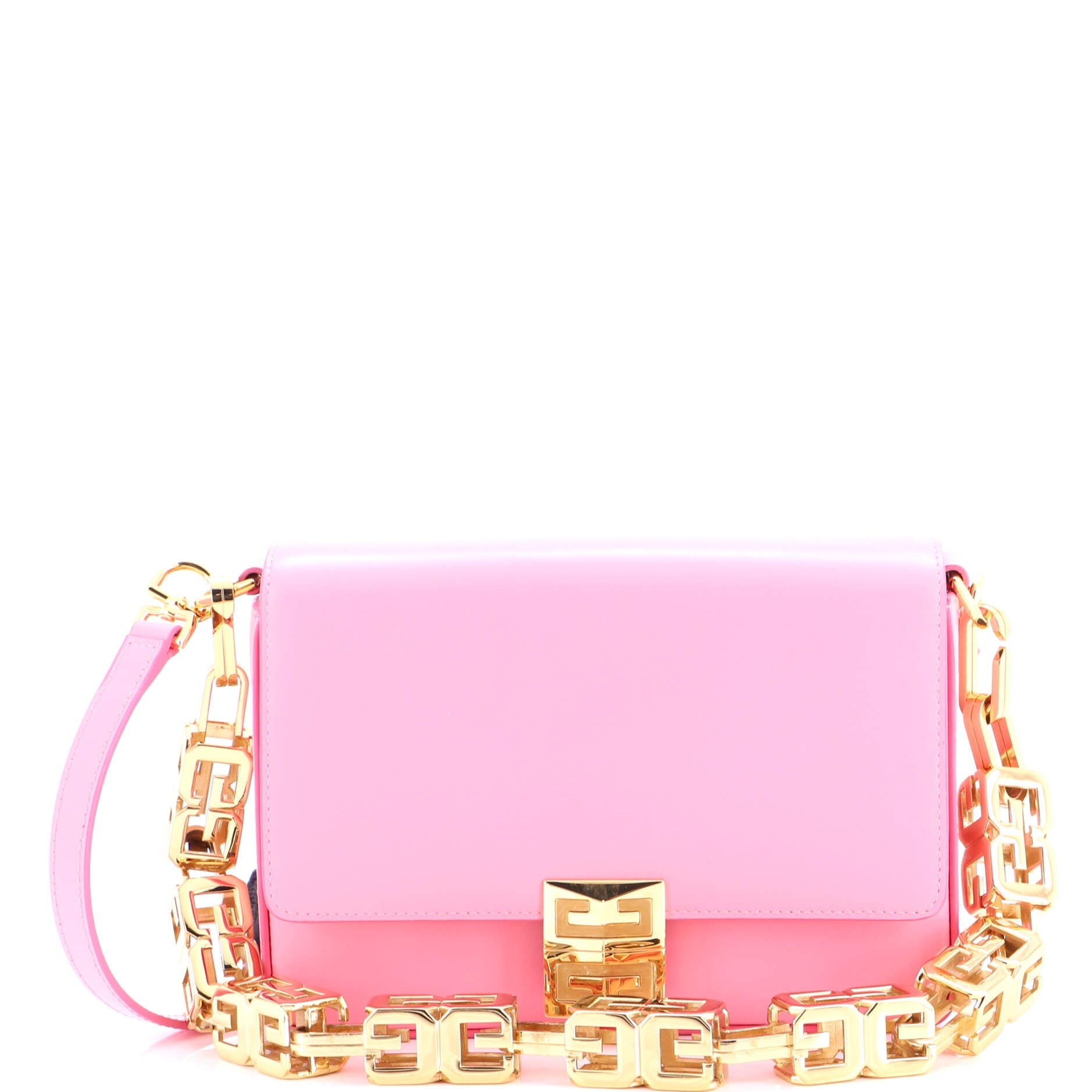 4G Cube Chain Shoulder Bag Leather Medium