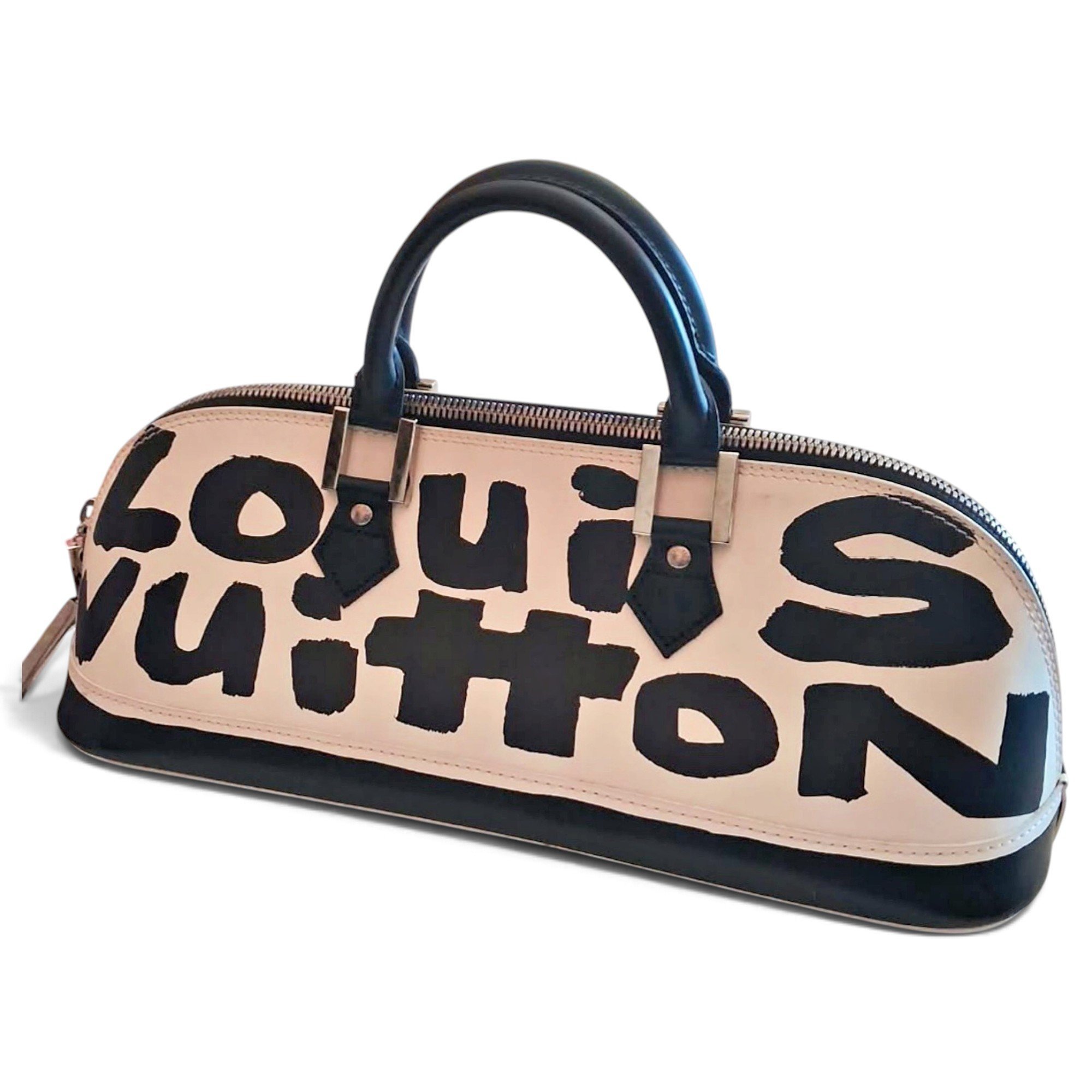 Alma Graffiti leather bowling bag