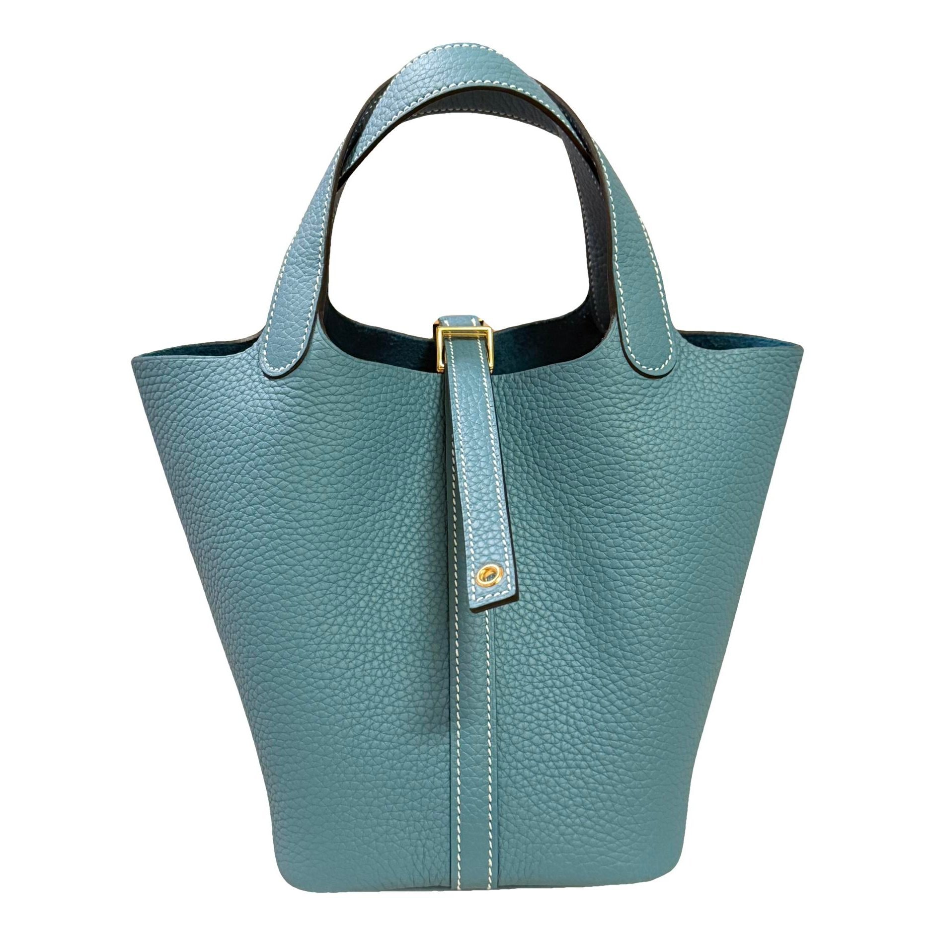 Picotin leather tote