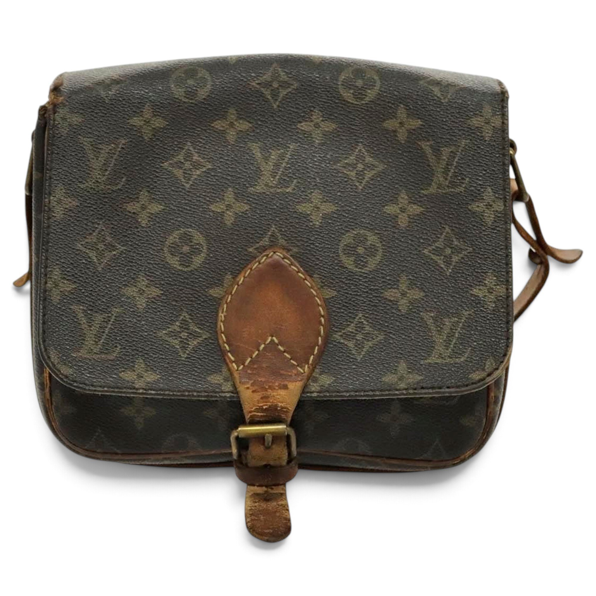 Cartouchière leather handbag