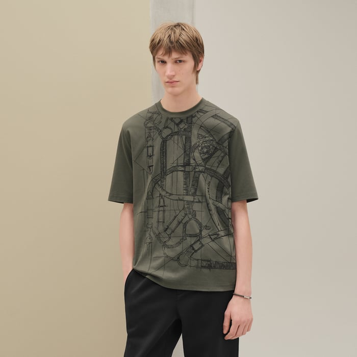 Bronze "Cavalcadour Griffonne" Embroidered T-shirt